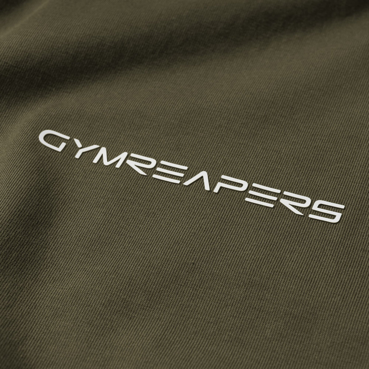 Axis Raglan Tee - OD Green Gymreapers logo detail