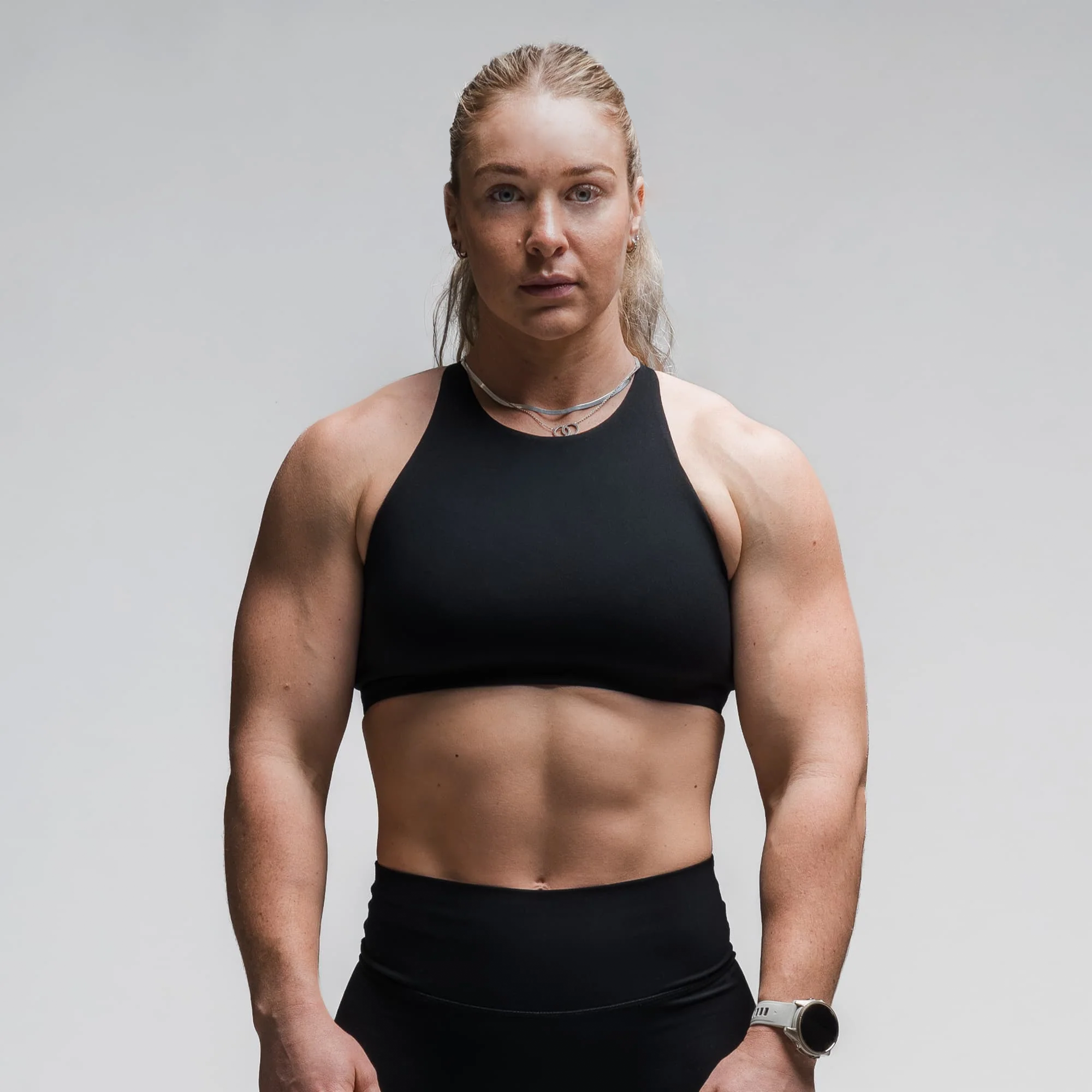 Axis High Neck Bra - Black