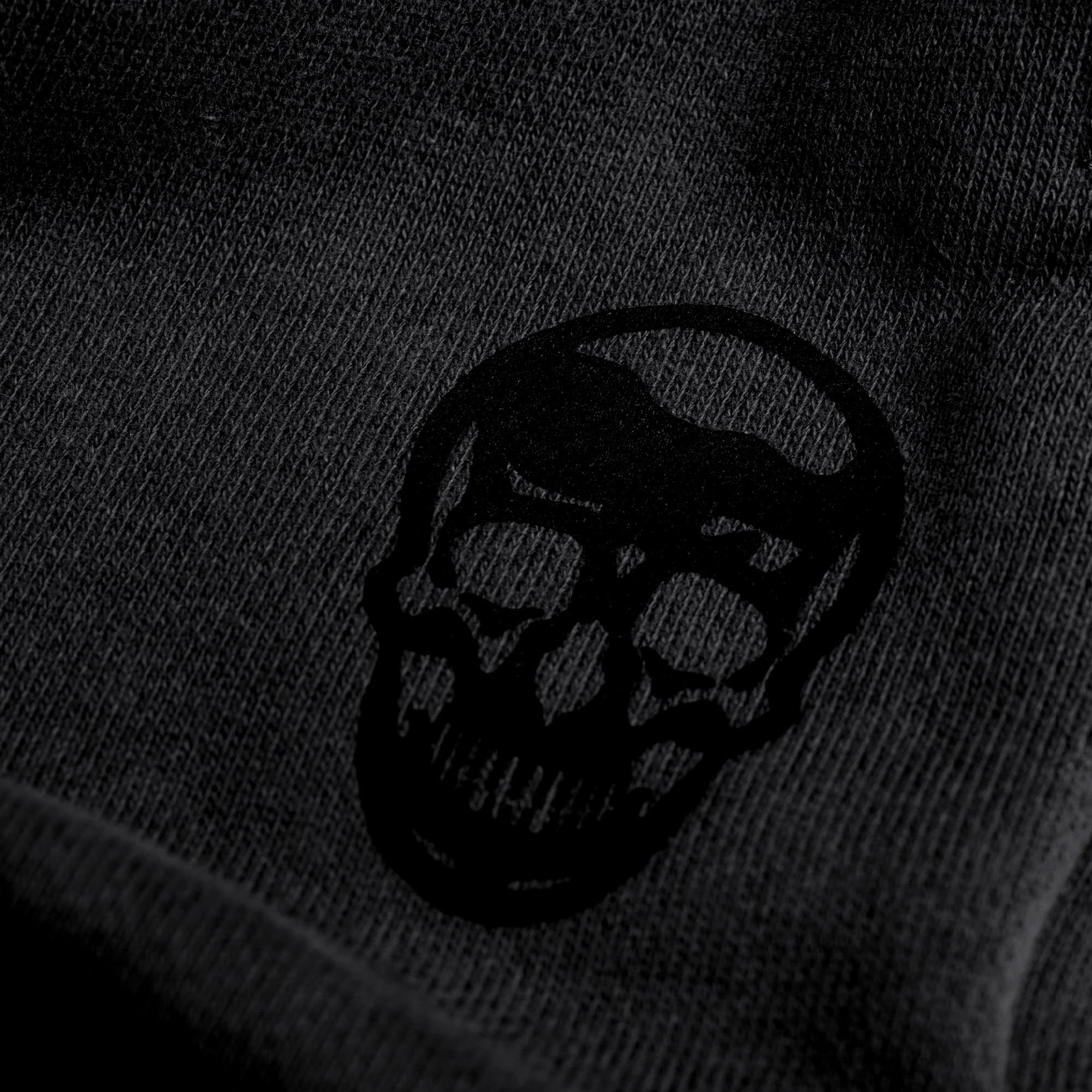 heavyweight core skull jogger black skull detail