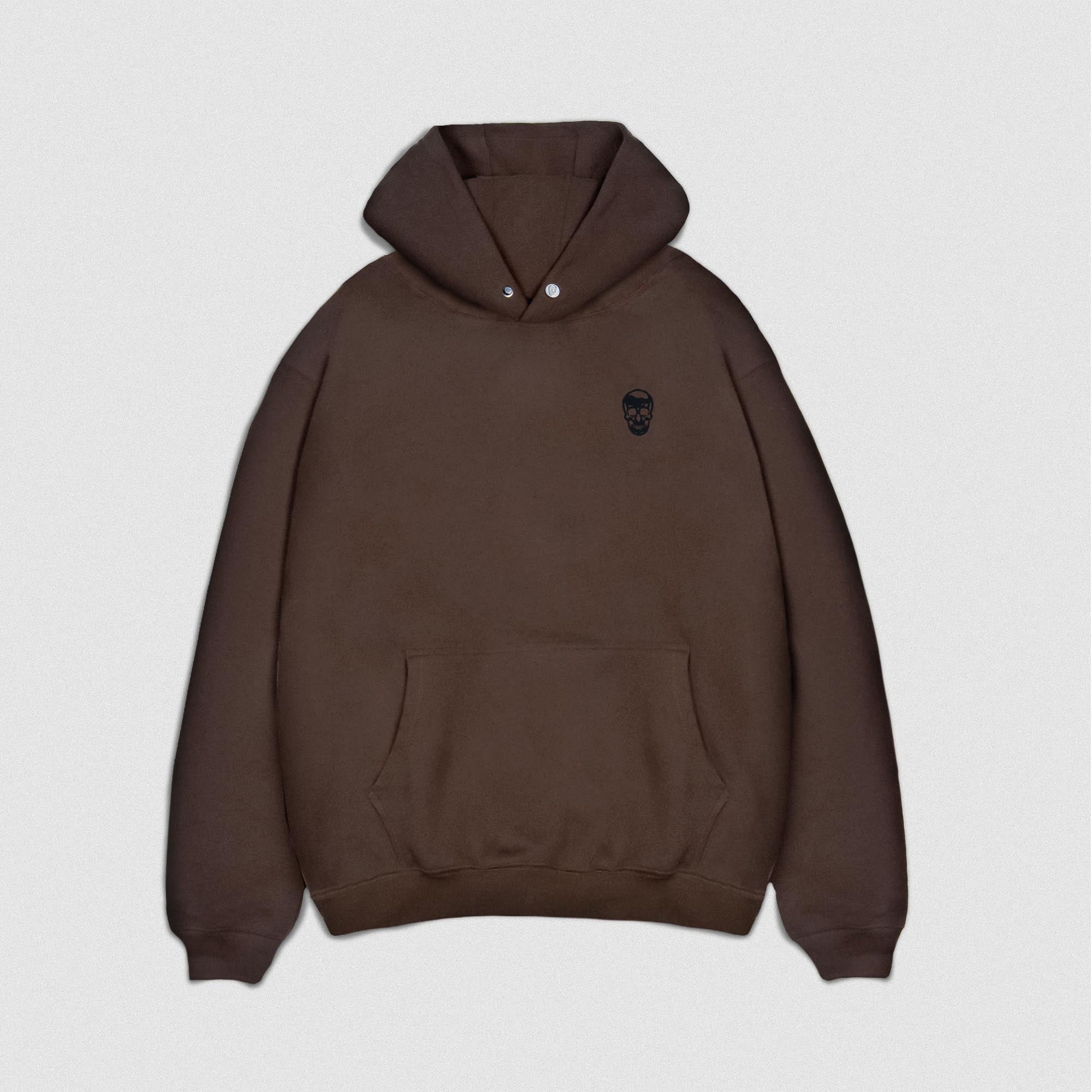 toffee heavyweight hoodie lay flat