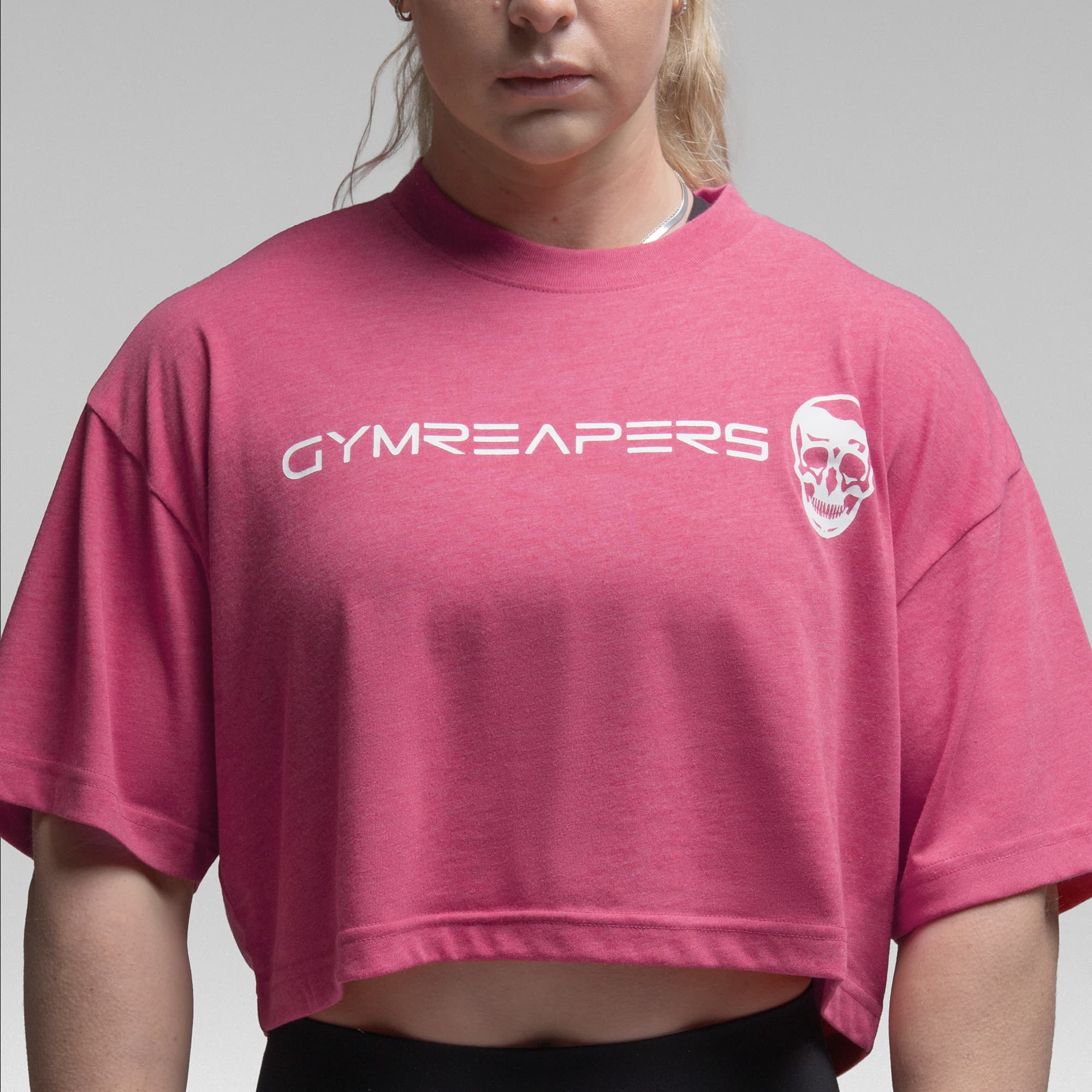 Active Tri-Blend Cropped Tee - Miami/White