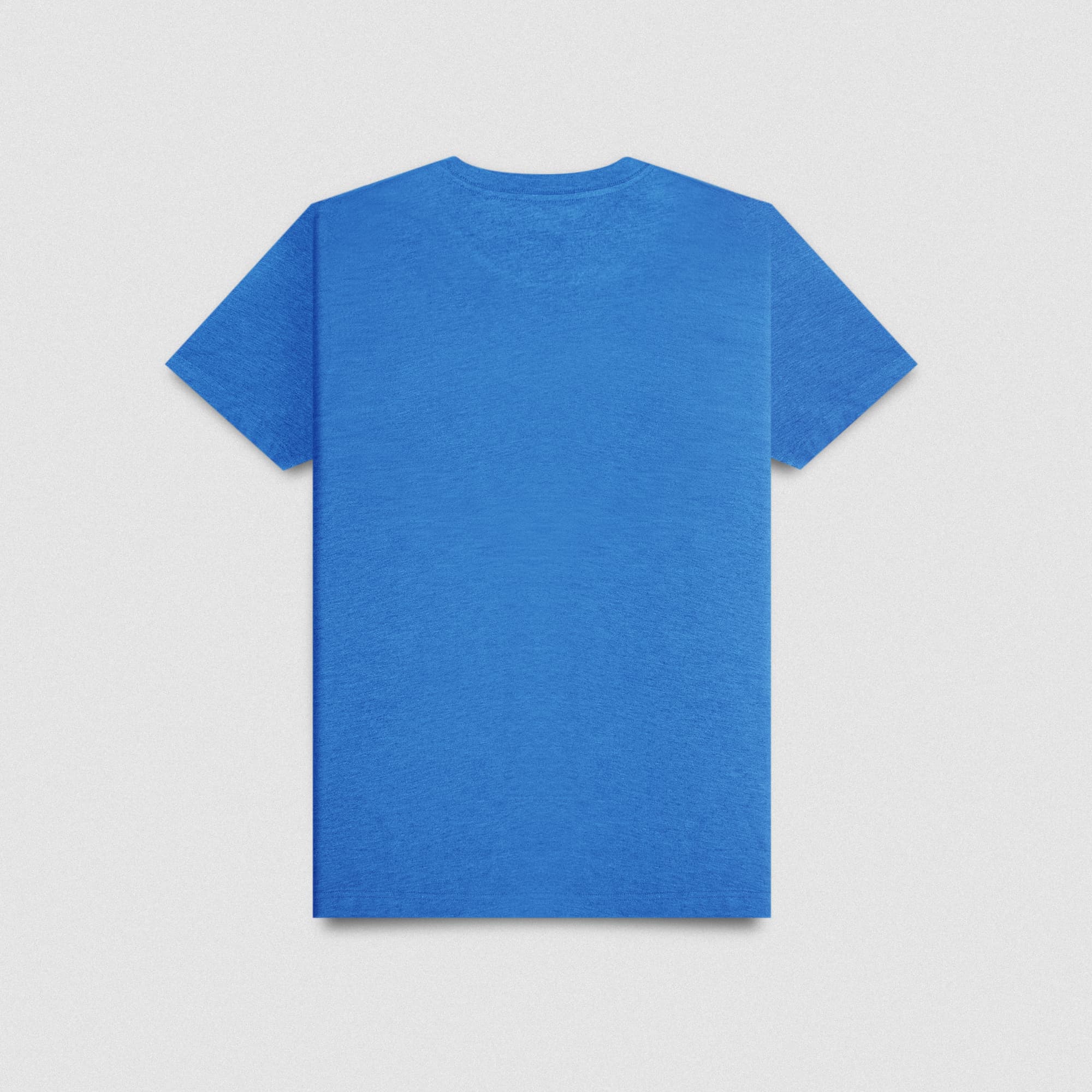 Active Tri-Blend Basic Tee - Electric Blue/White