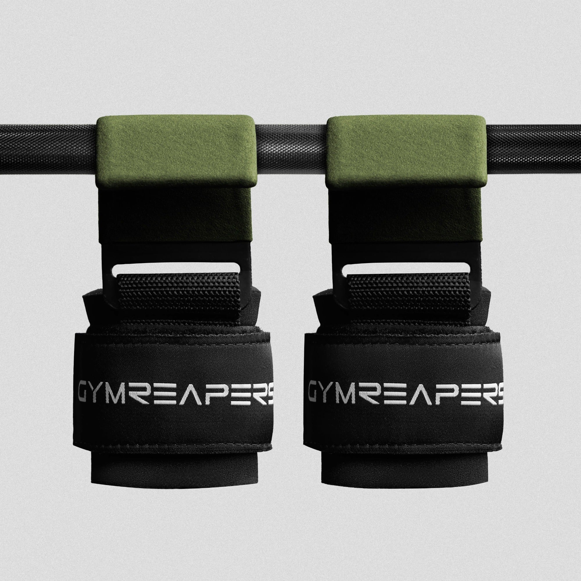 lifting hooks od green hanging