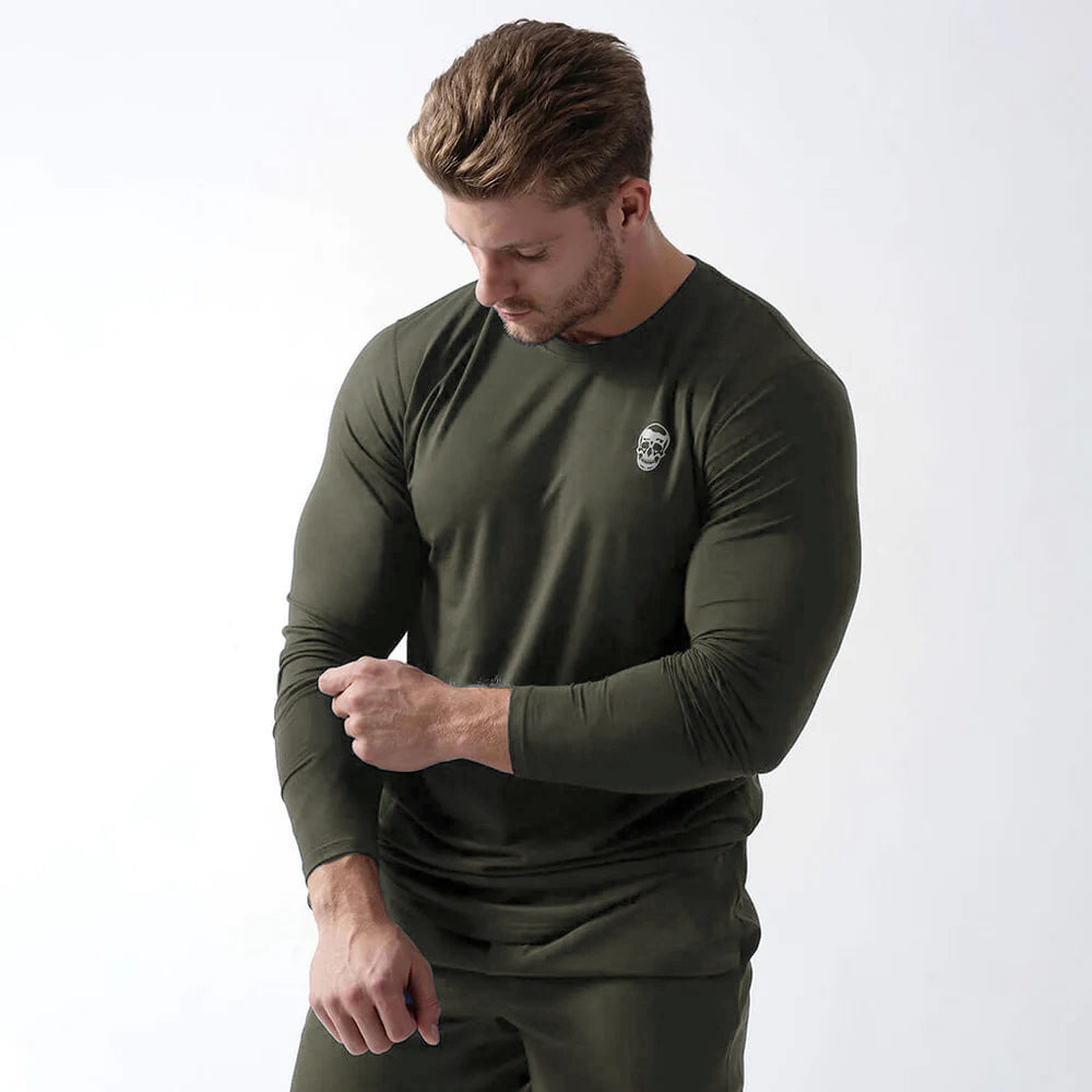 performance long sleeve shirt in green