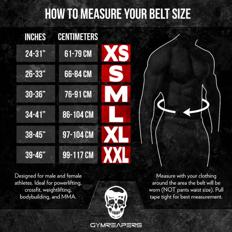 10mm lever belt size chart