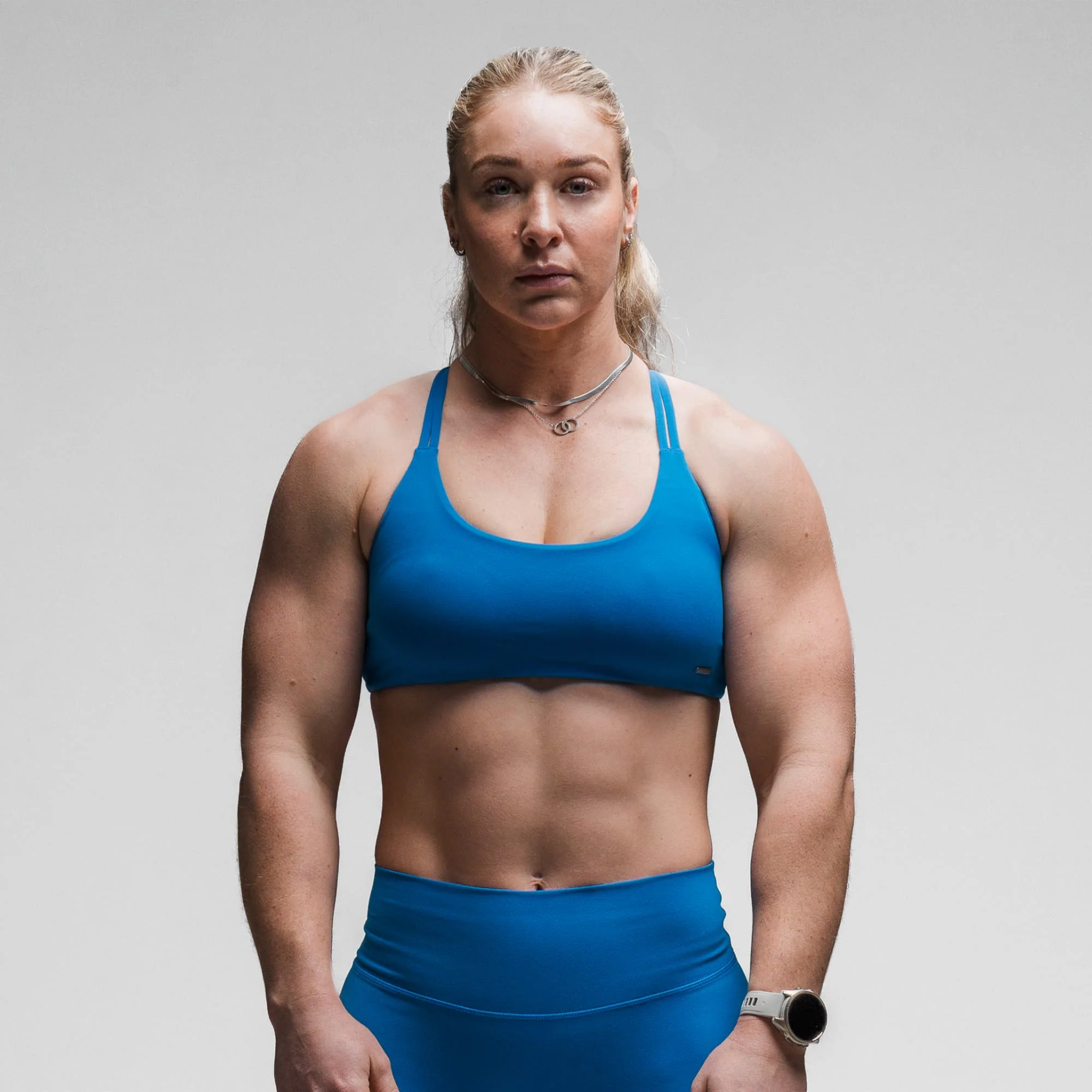 Axis Open Back Bra - Electric Blue