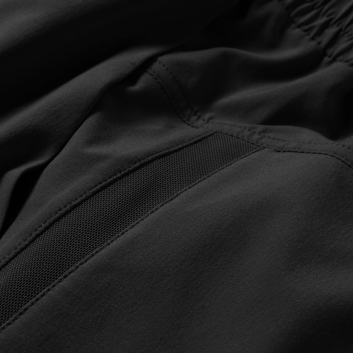 Axis 6" Lined Shorts - Black/Black fabric texture detail