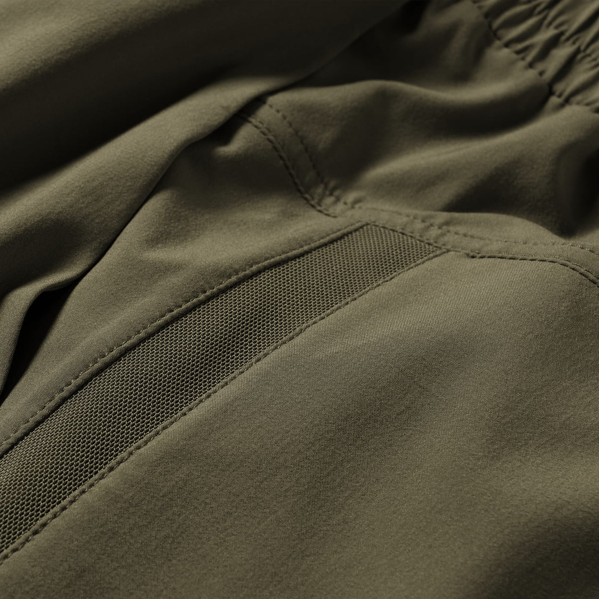 Axis 6" Lined Shorts - OD Green fabric texture detail