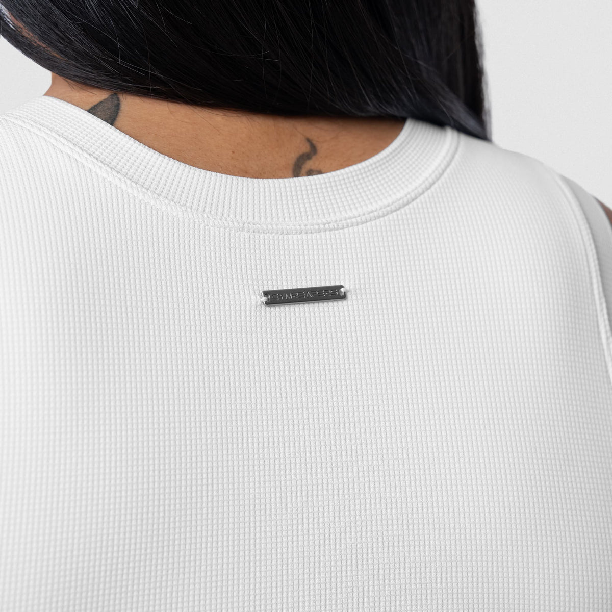 Axis Support Tank - White back neckline and logo detail