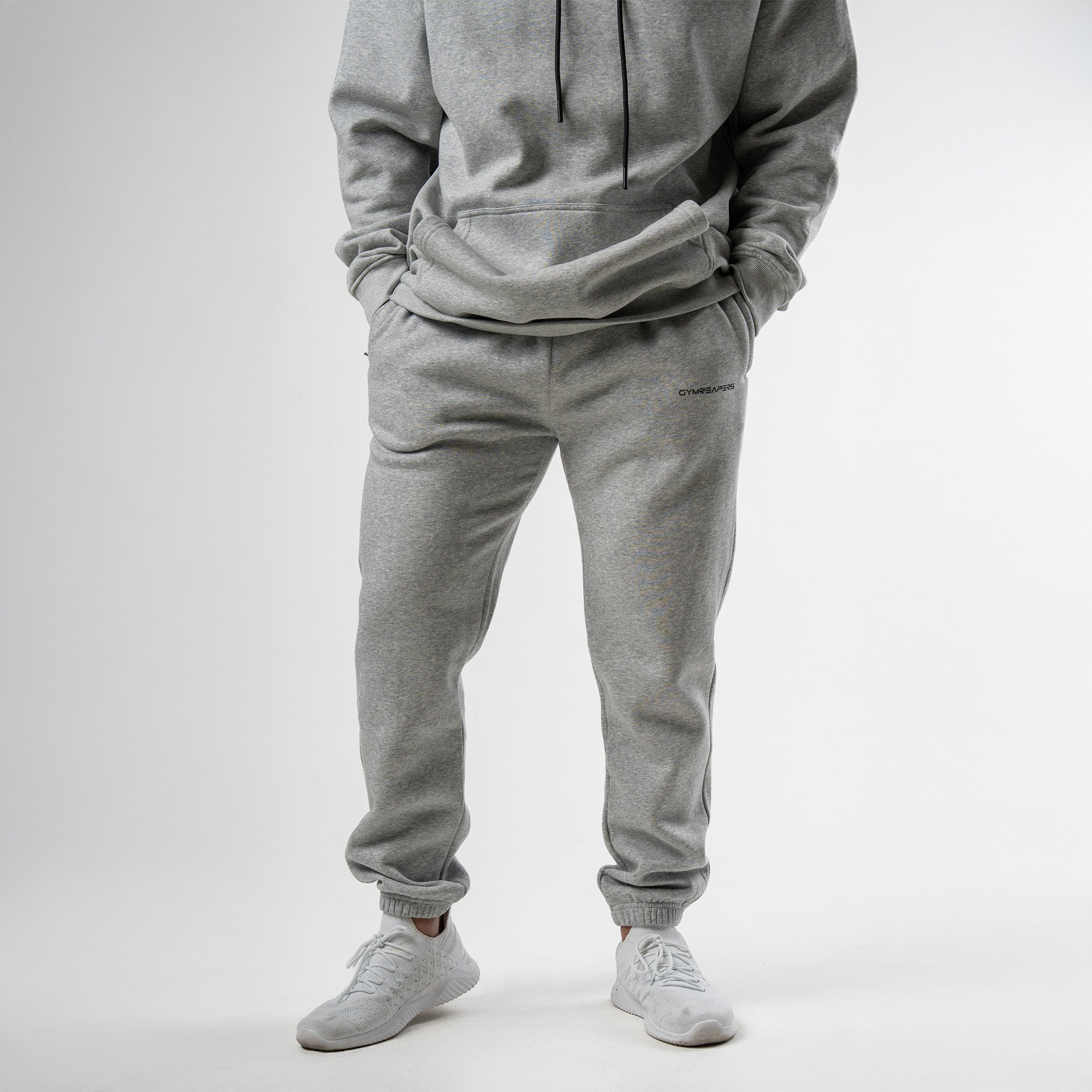 athlete wearing gray axis joggers