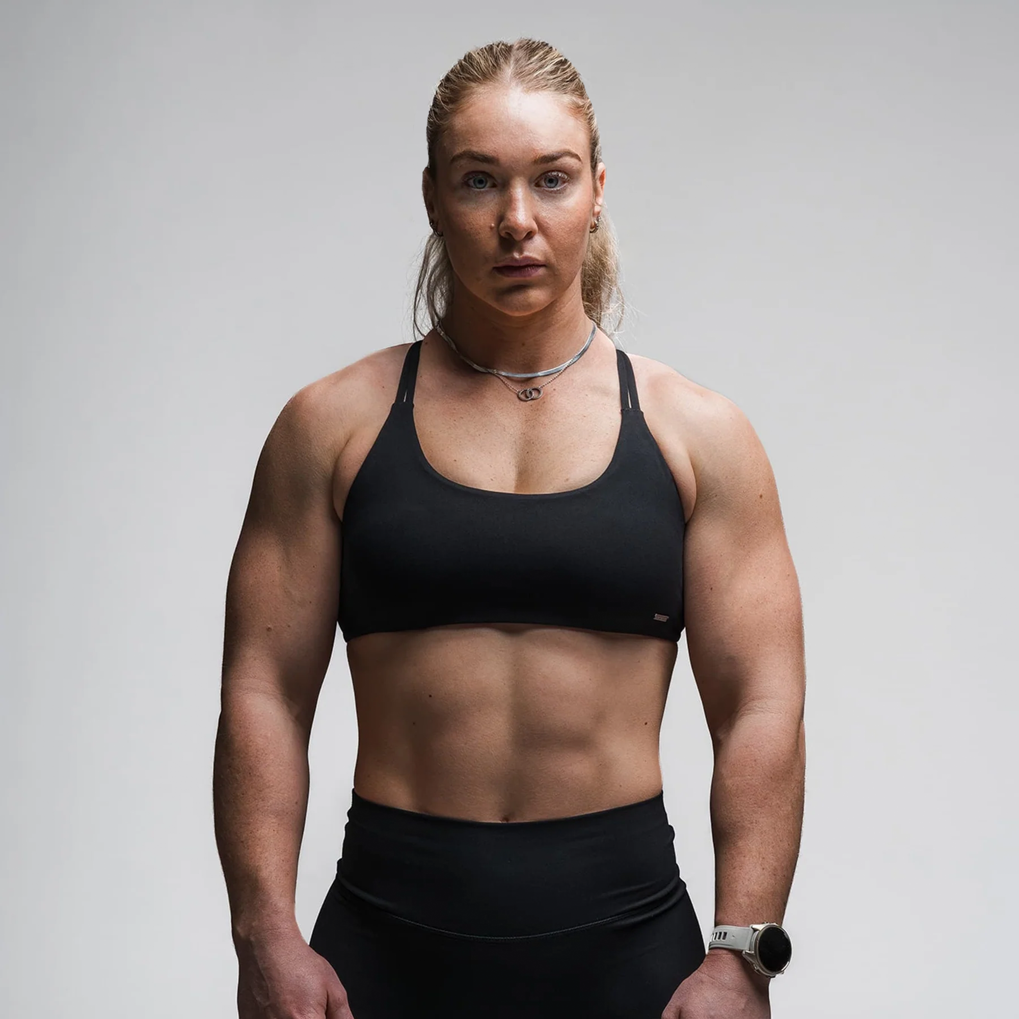 Axis Open Back Bra - Black