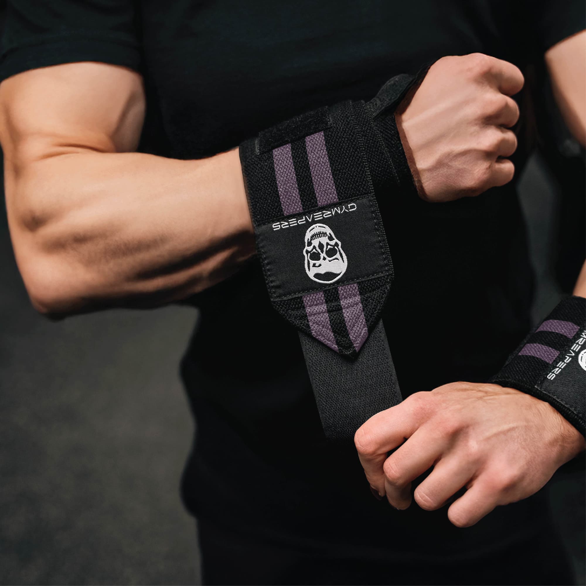 wrist wraps lilac being wrapped on wrists