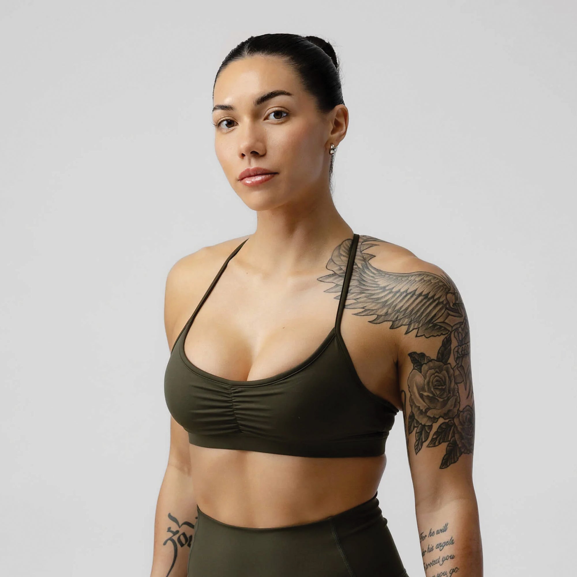 forest green strive bra