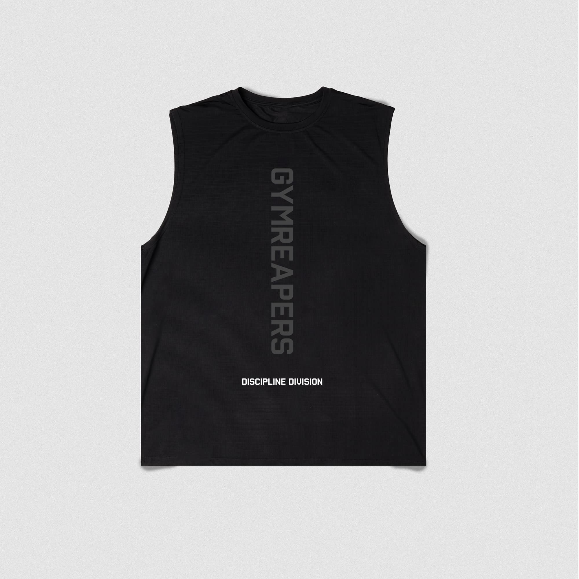 discipline division graphic tank lay flat front side