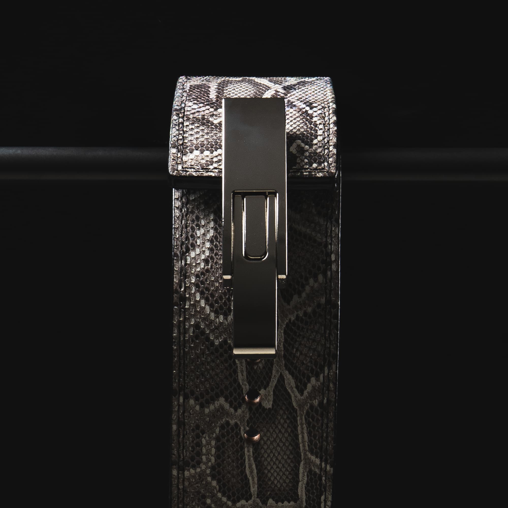 10MM Lever Belt - White Python