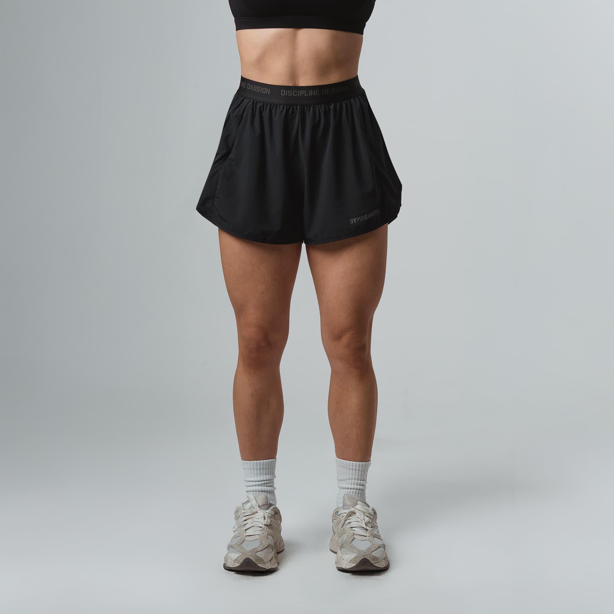 Discipline Division Womens Running Shorts bottom half view