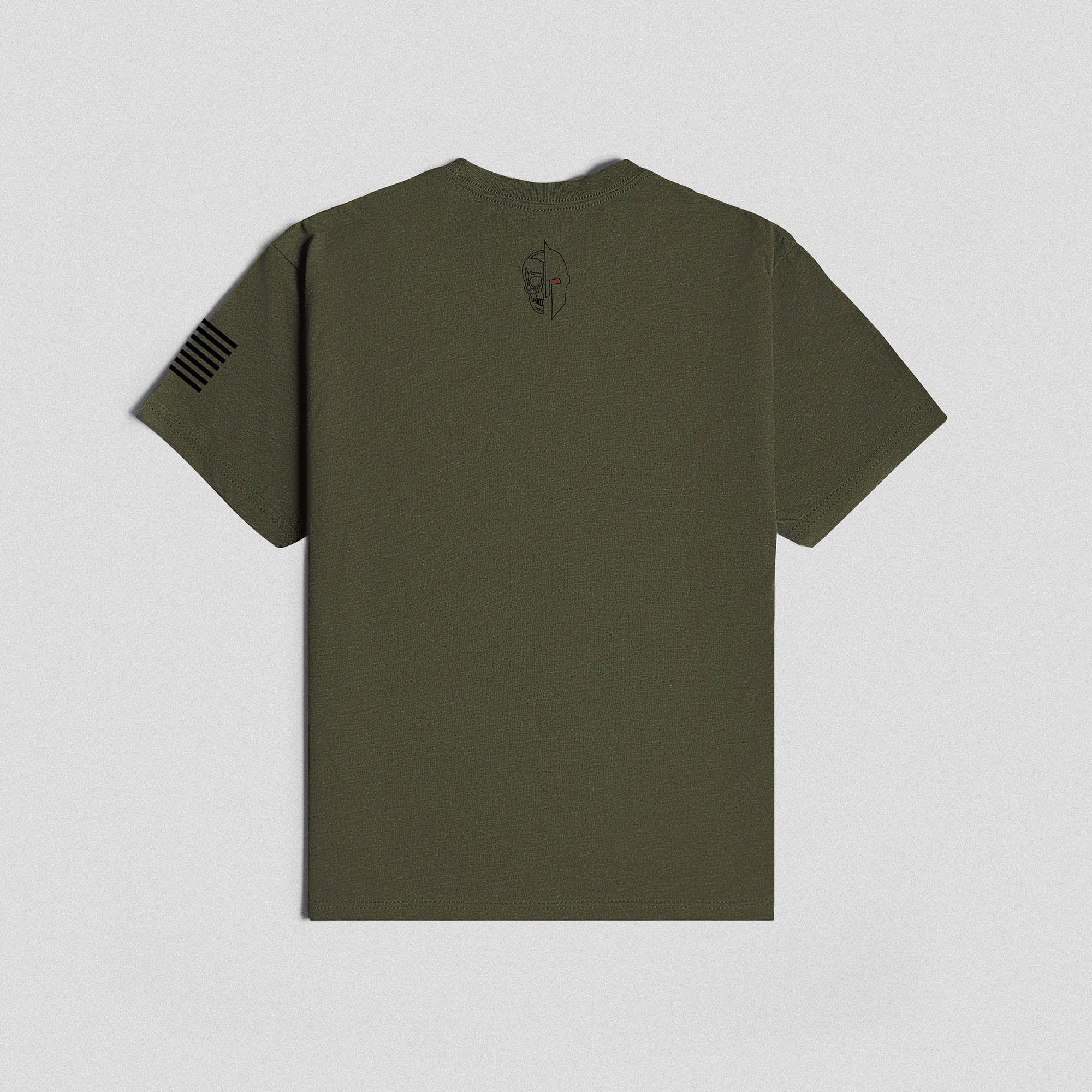 machine stamp tee green