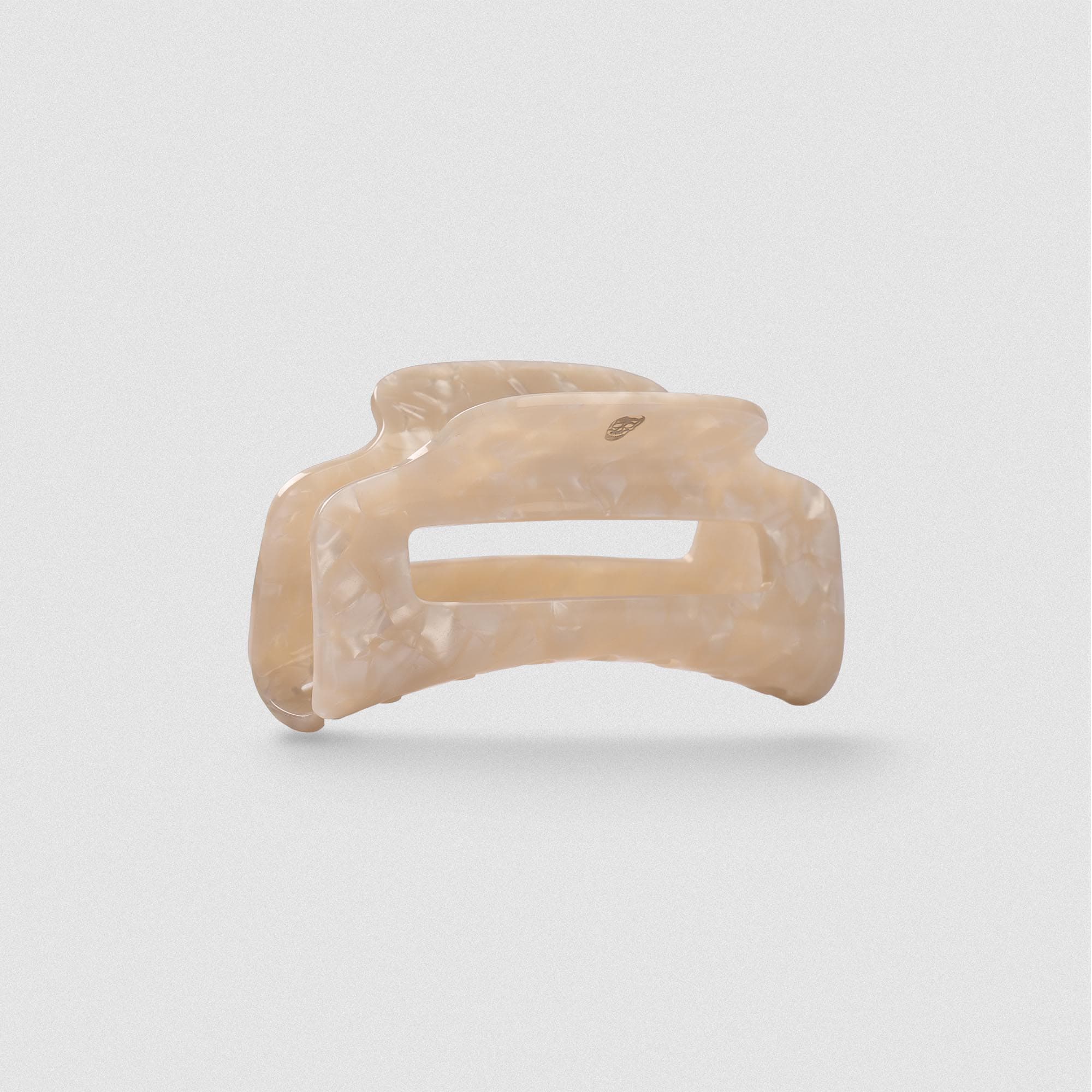 Large Claw Clip - Ivory view of logo