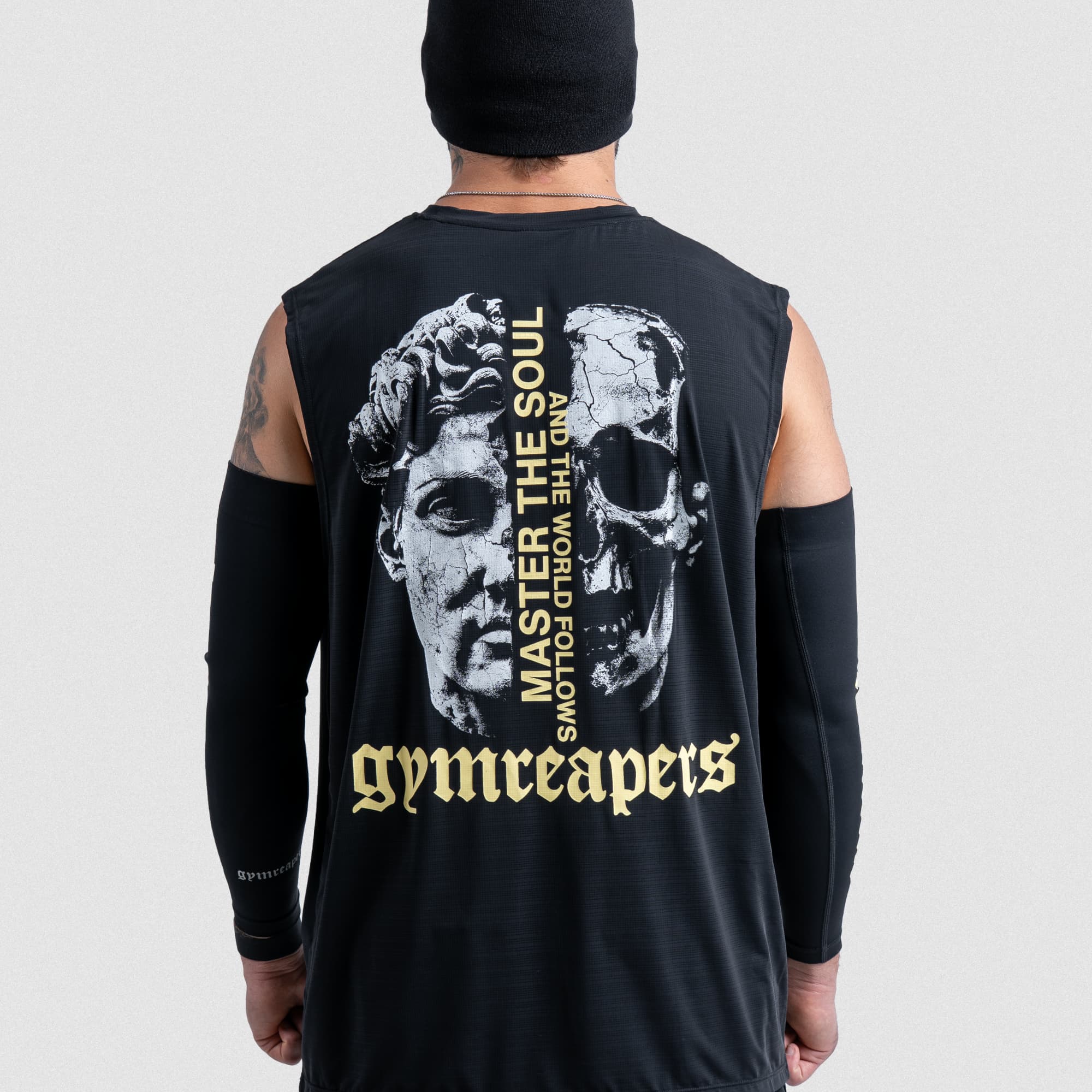 Master The Soul collection on athlete back view.