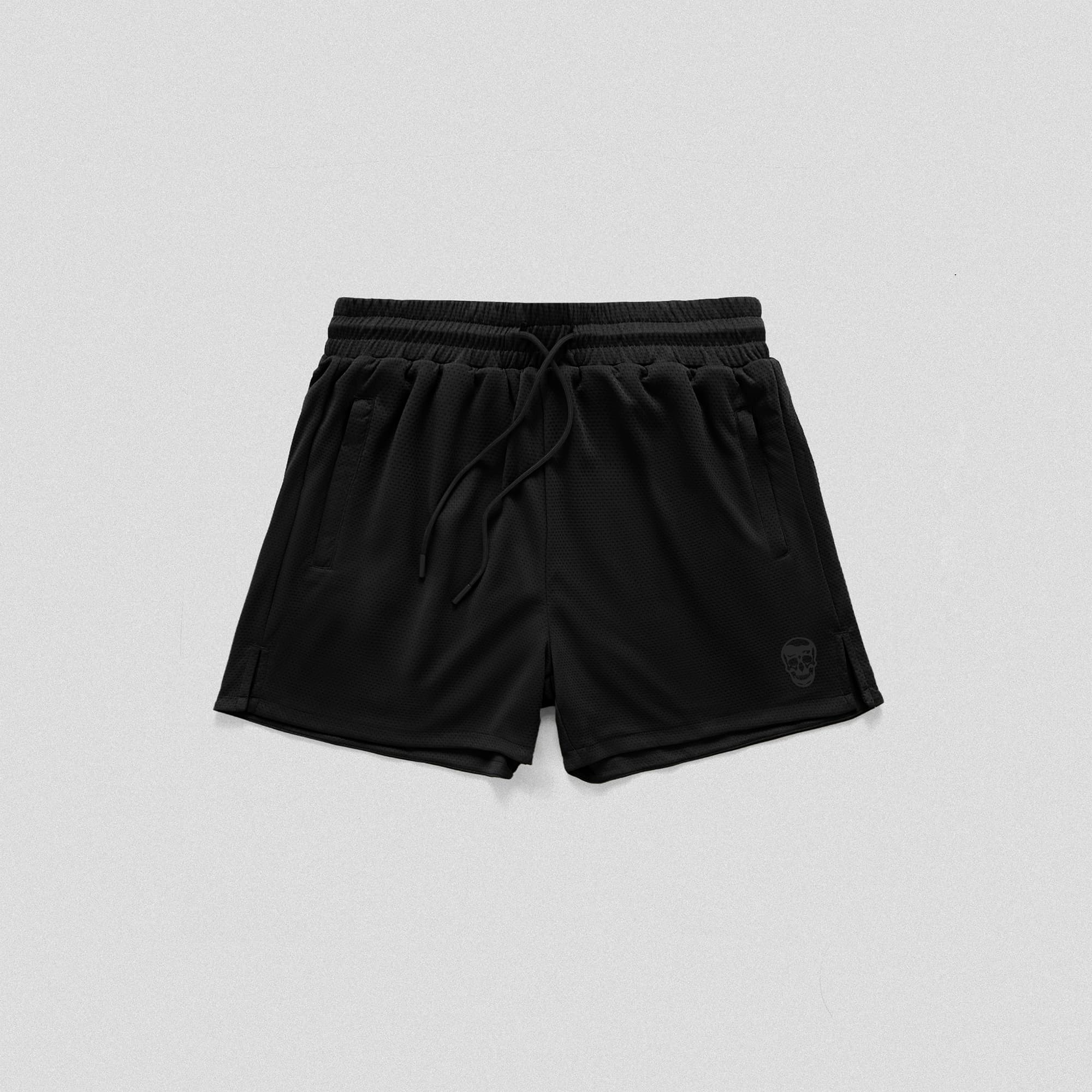 Core Skull Mesh Training Shorts - Black/Black