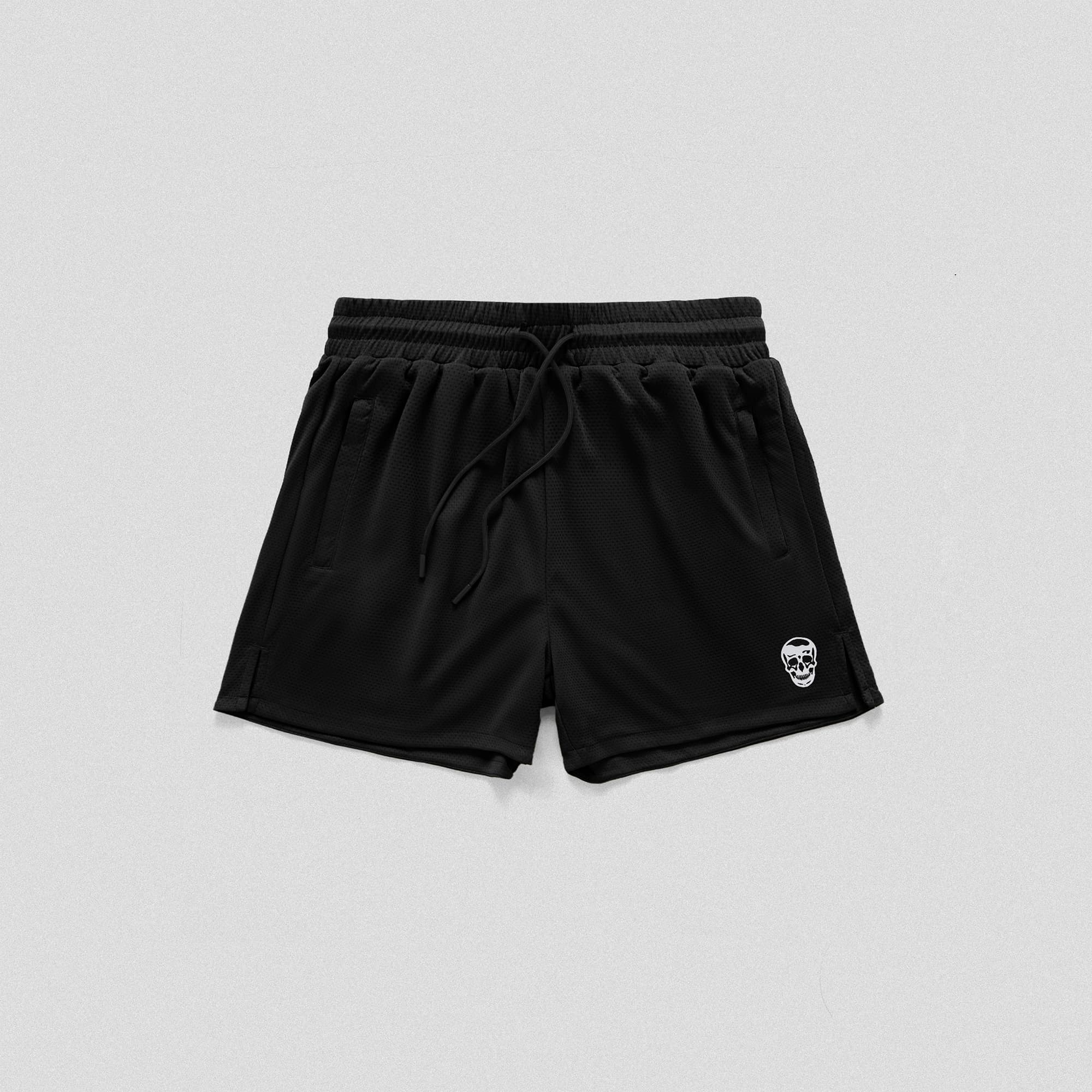 Core Skull Mesh Training Shorts - Black/White
