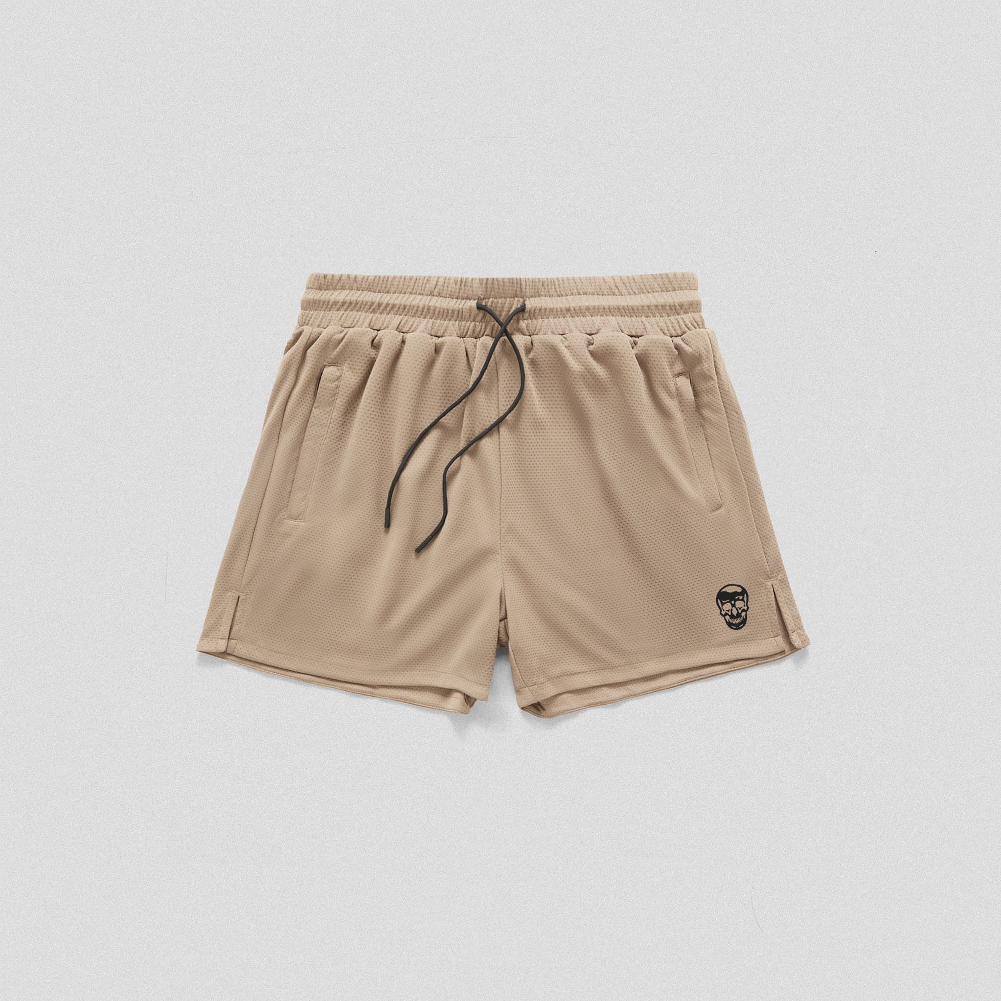 Core Skull Mesh Training Shorts - Sand