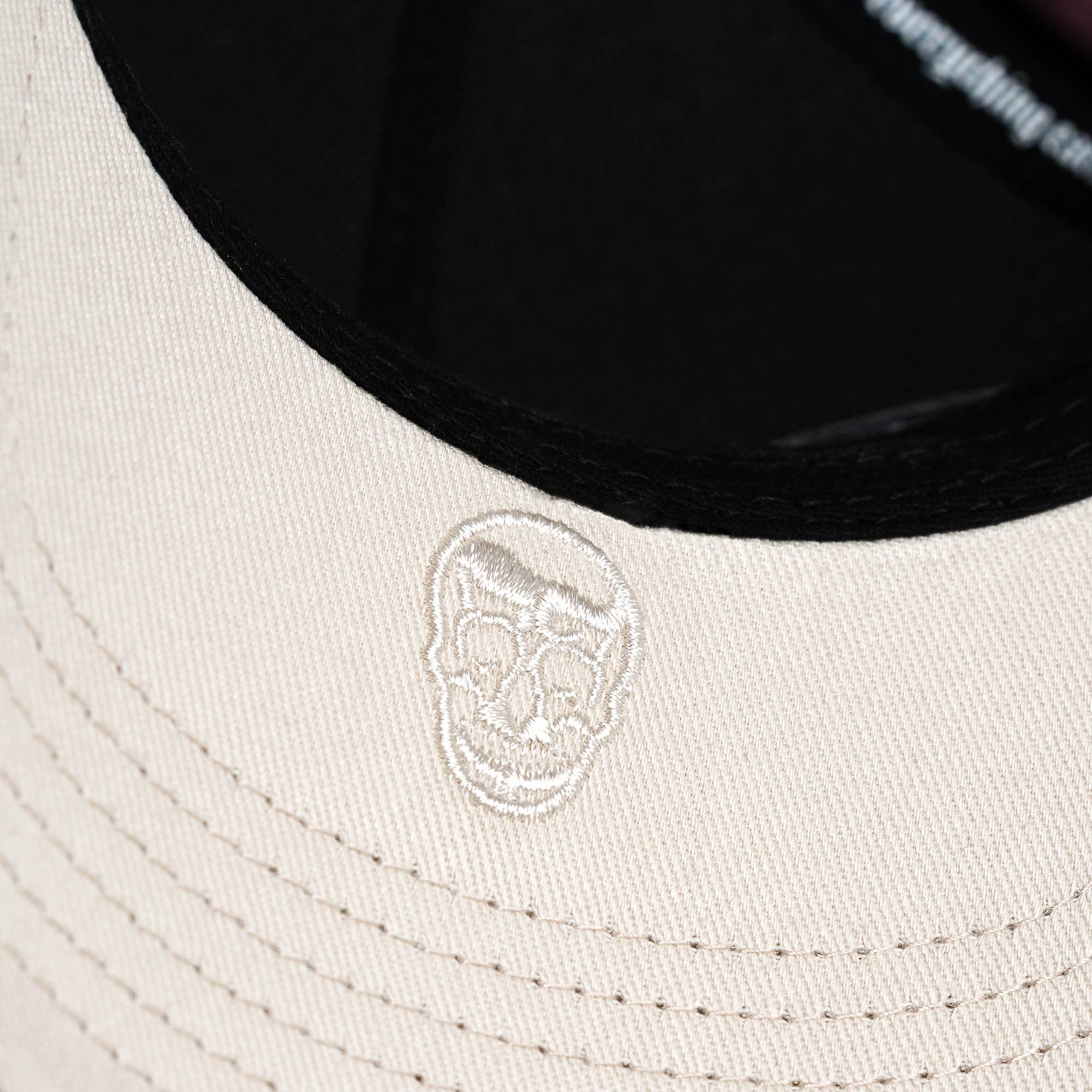 Corduroy Reapers 5-Panel Hat - Velvet/Tan detail shot of inside logo