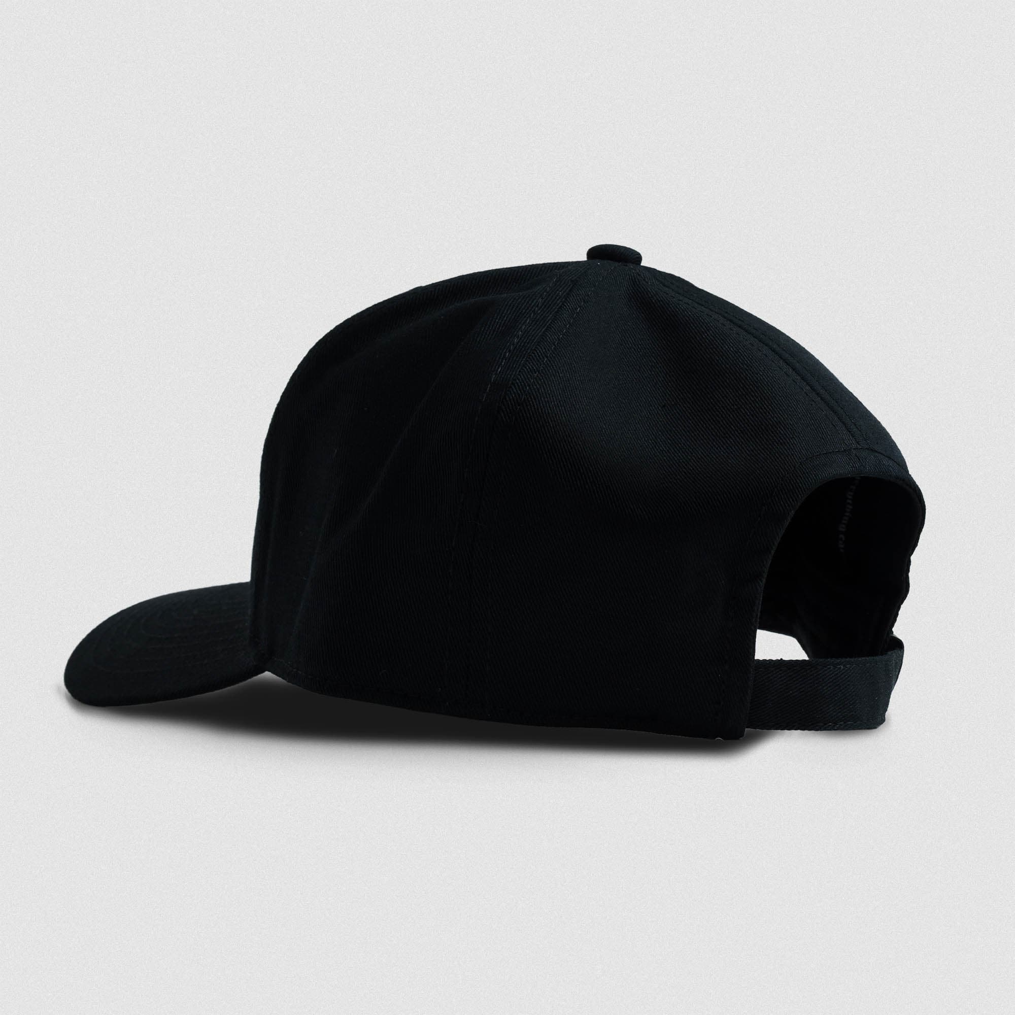 5-Panel Chrome Skull Hat lay flat back view