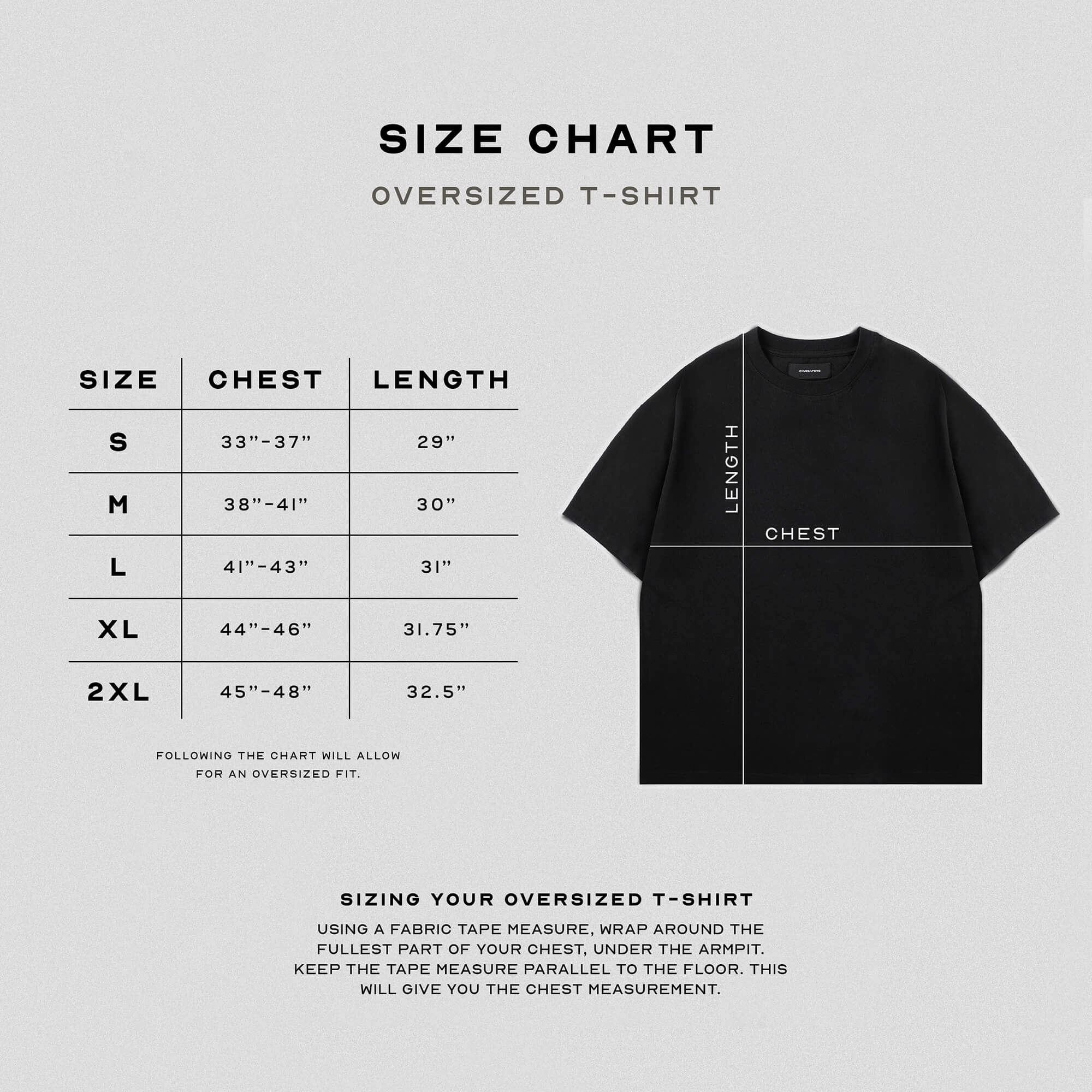 reaper lift club shirt size guide