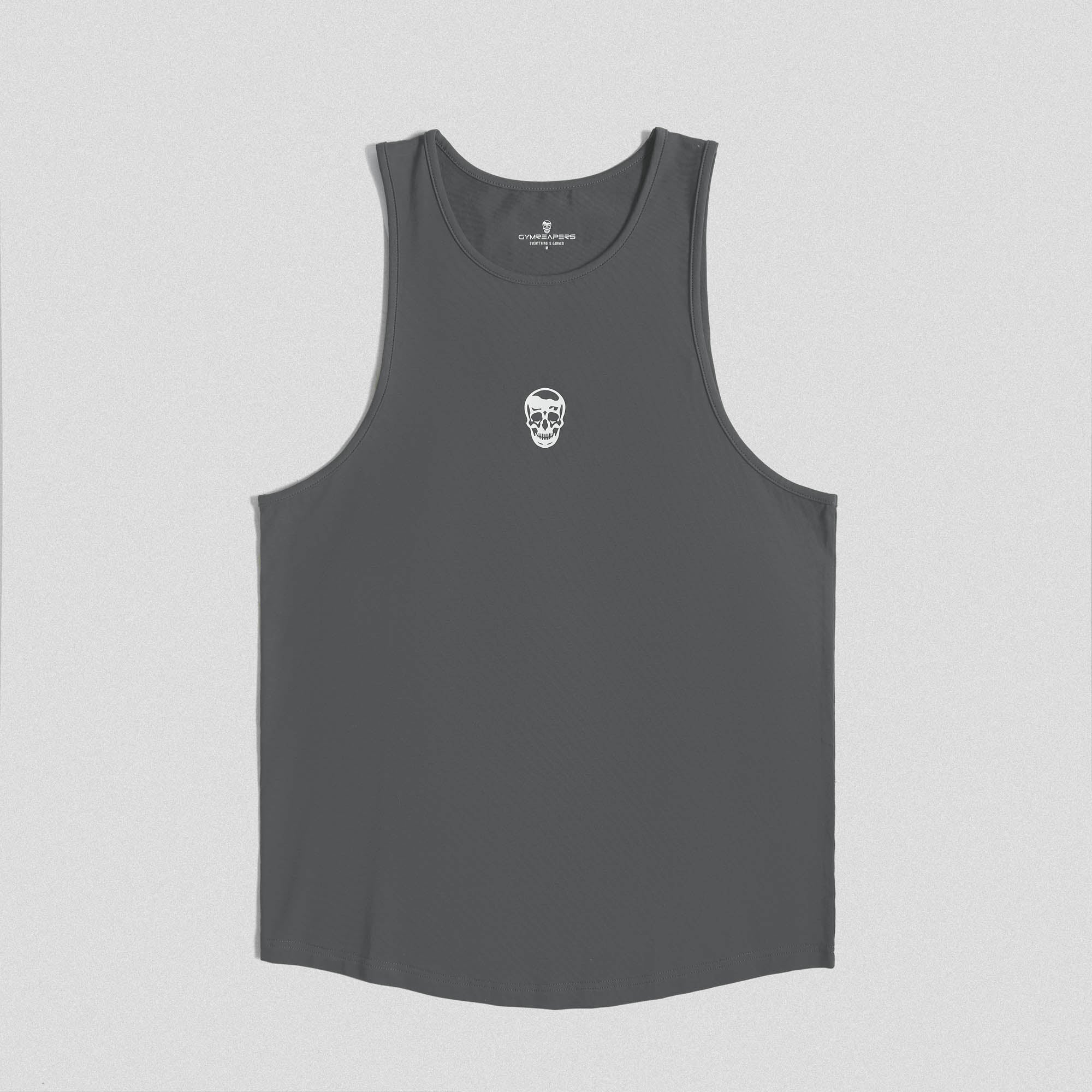 Ascend Scoop Hem Tank - Charcoal