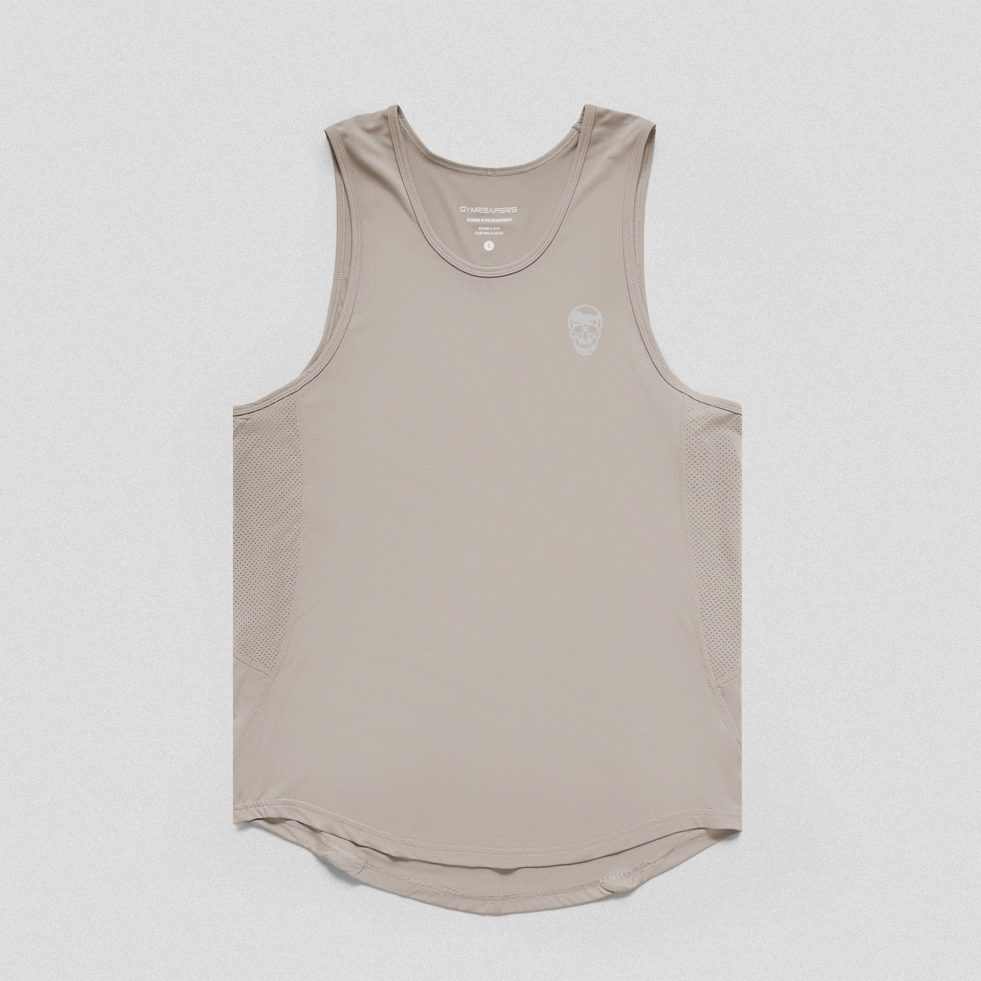 performance tank top taupe main