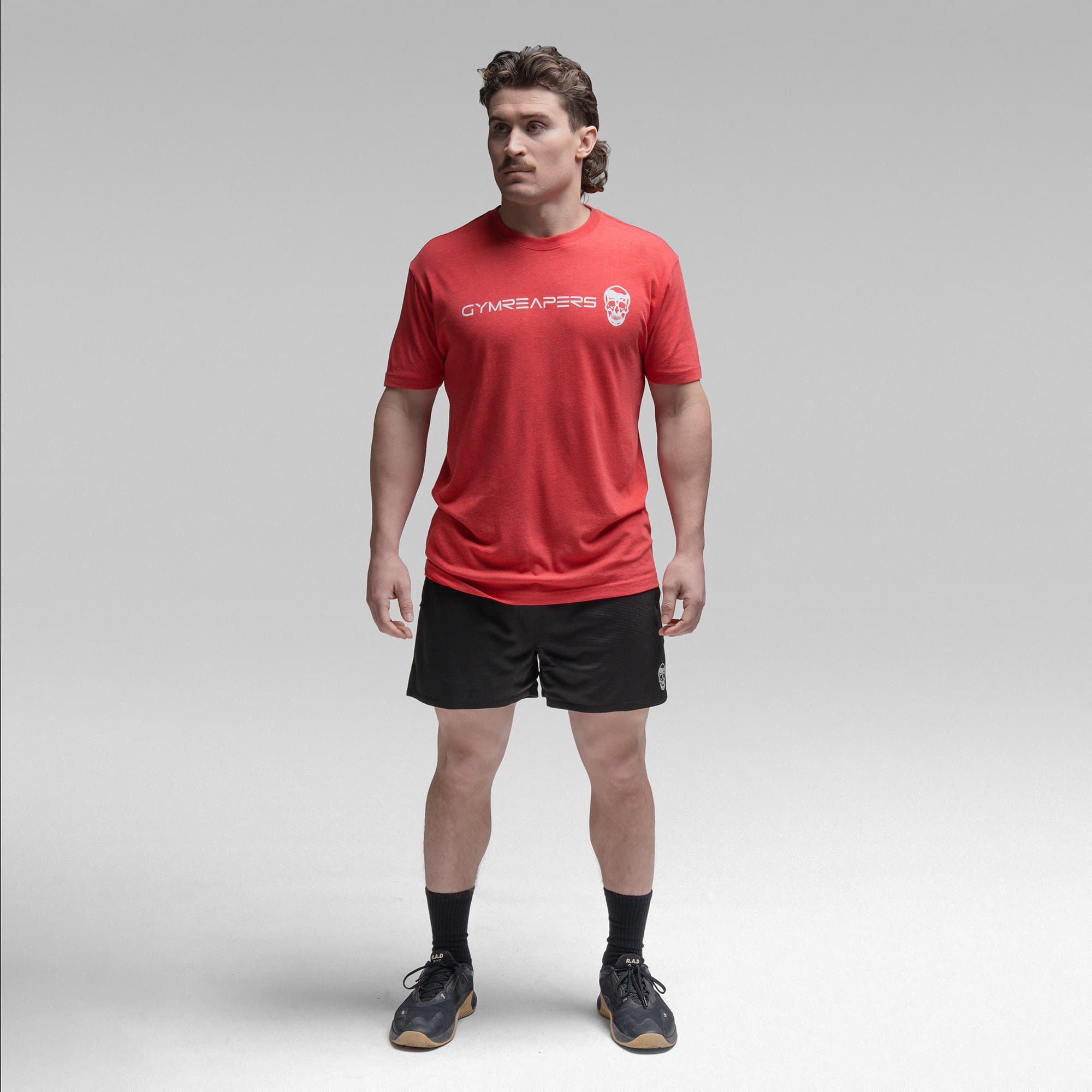 Active Tri-Blend Basic Tee - Red/White