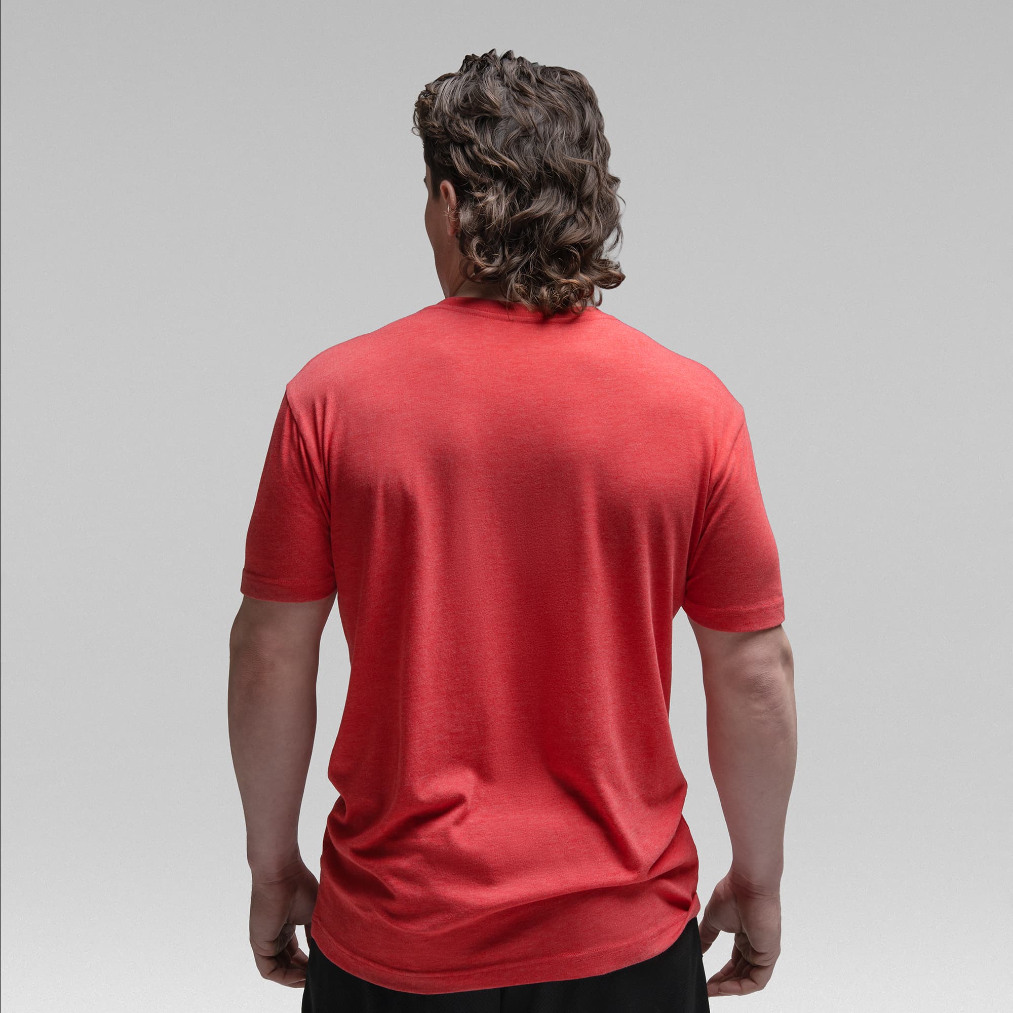 Active Tri-Blend Basic Tee - Red/White