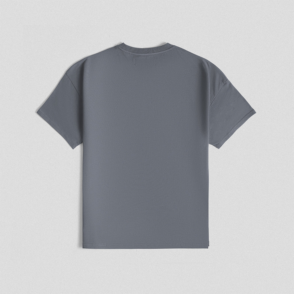 faded blue tee back