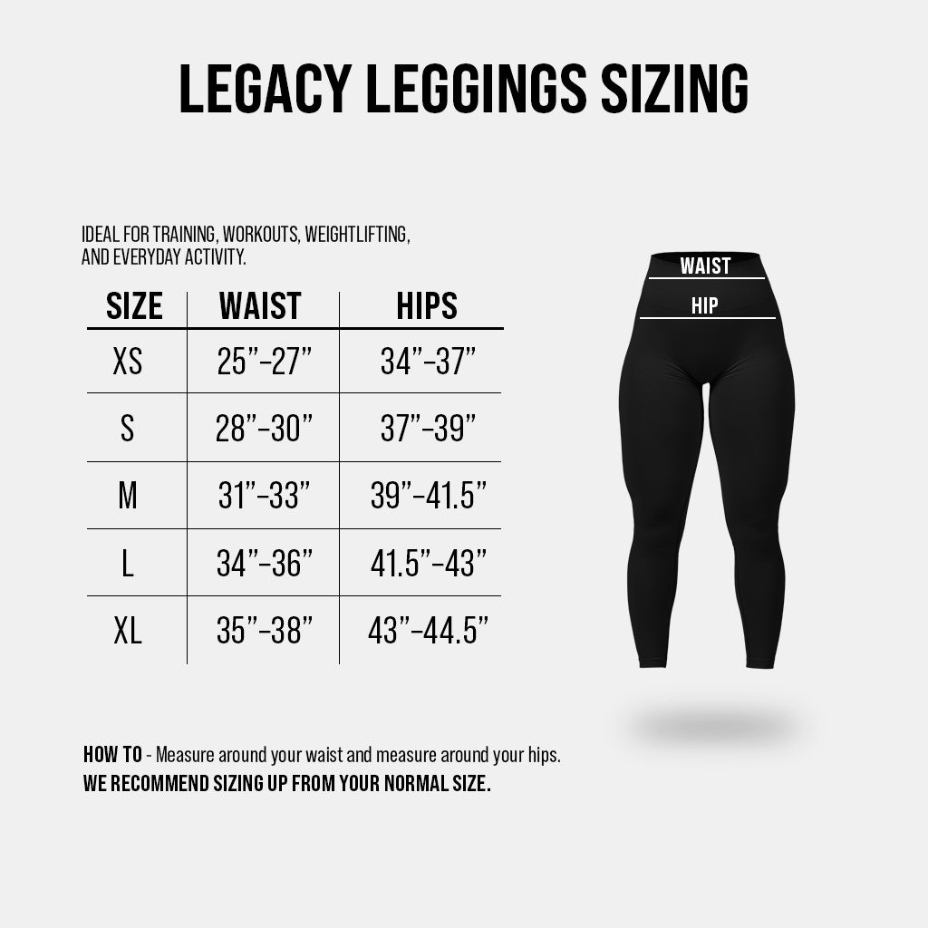 Legacy Leggings Size Guide