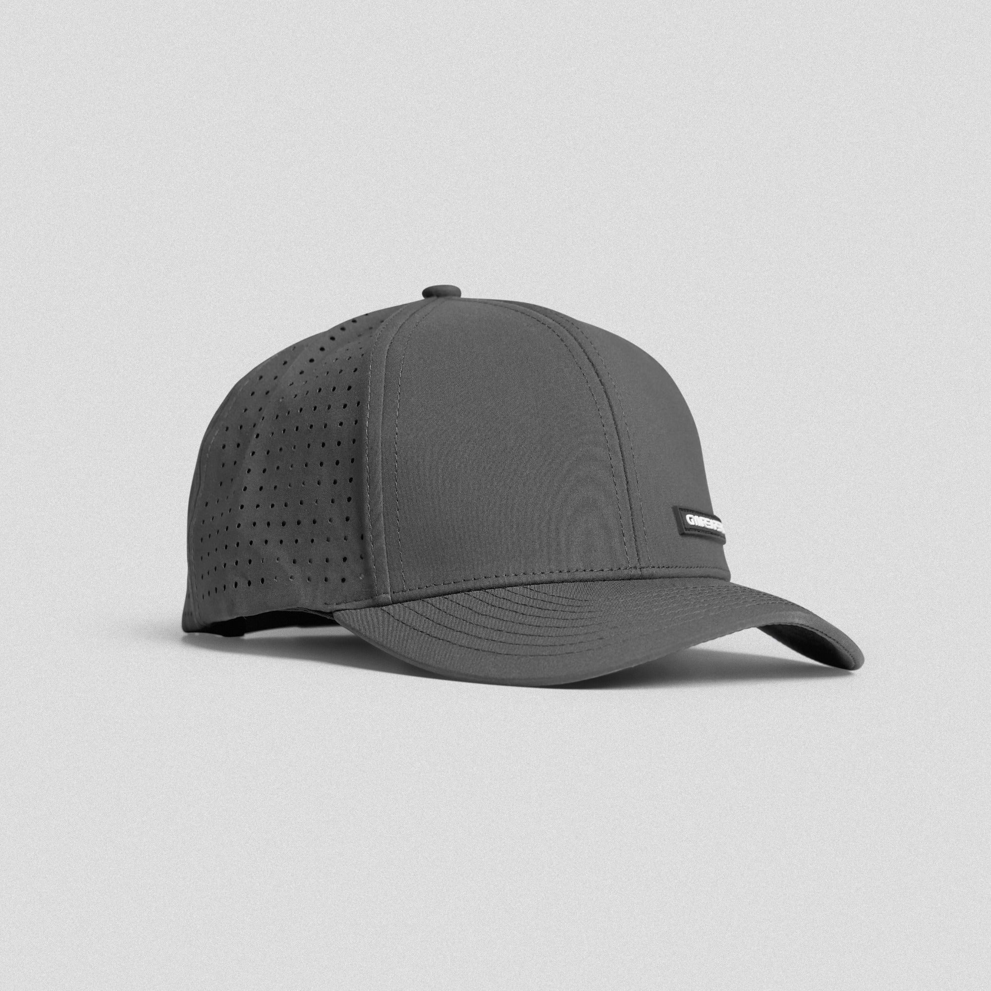 hybrid performance hat charcoal front