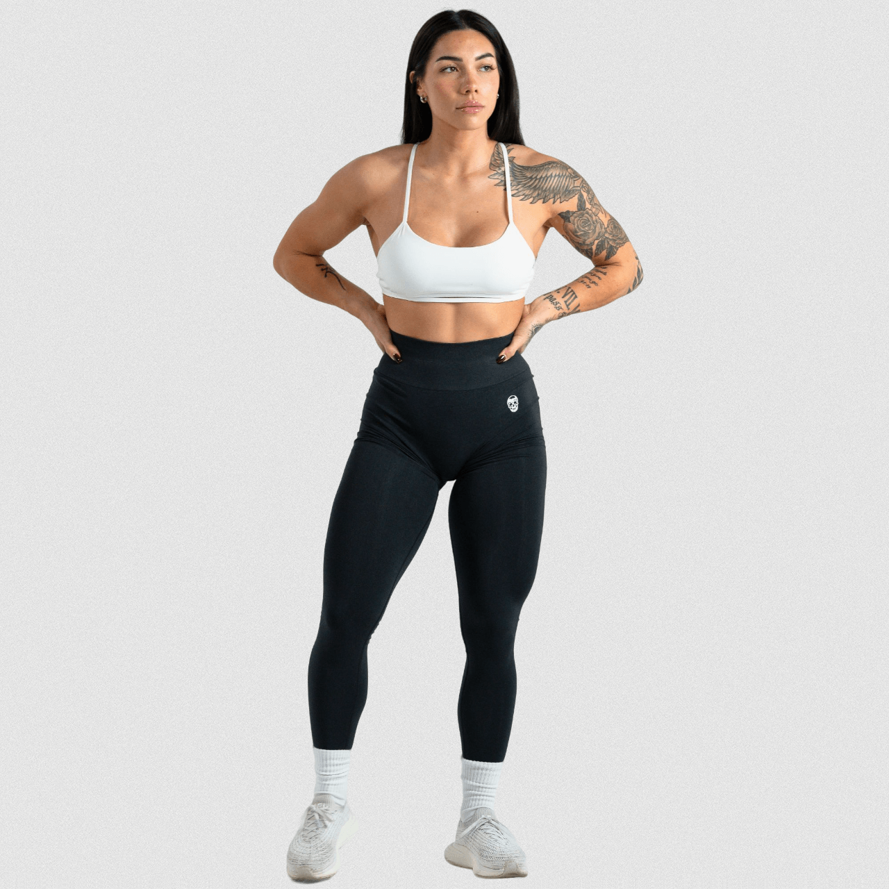 infinity leggings black marl front full body