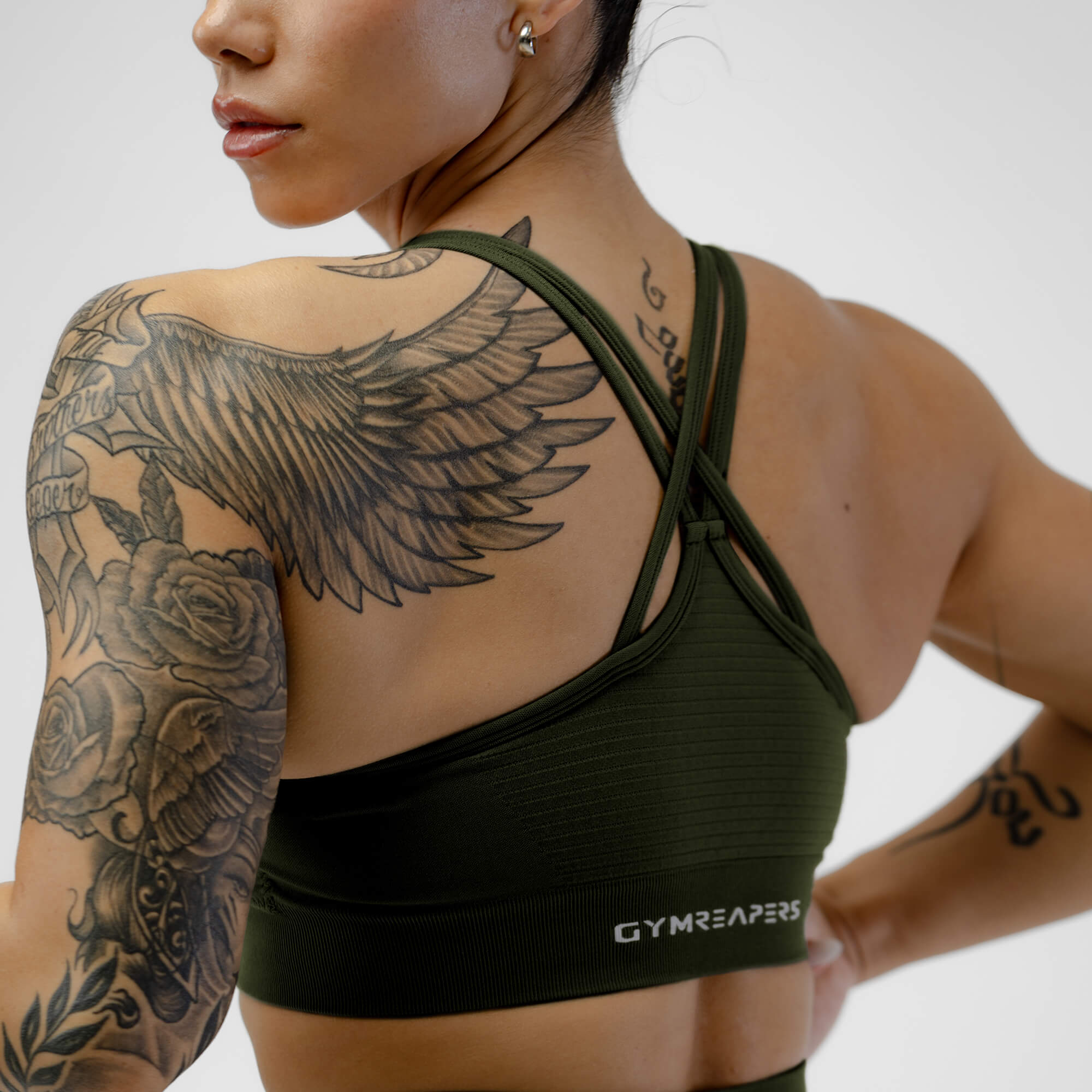 legacy bra ranger green close up