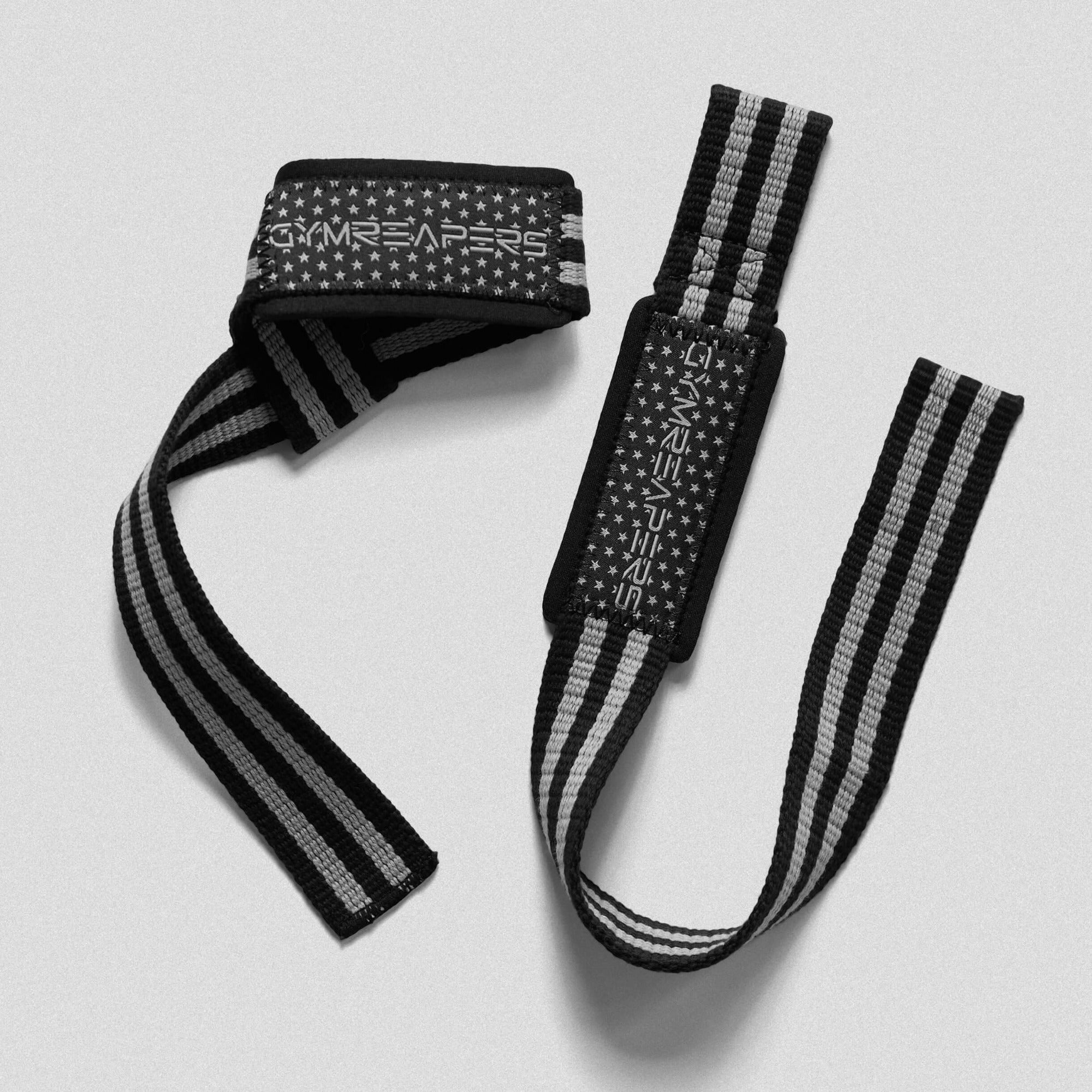 lifting straps gray usa flat and wrapped