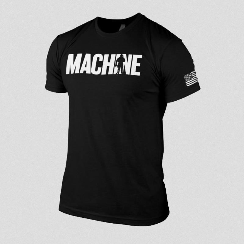 machine stamp tee black main