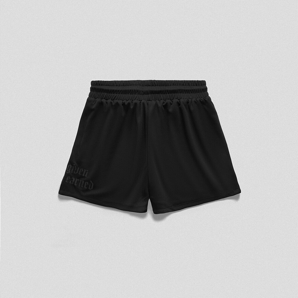 mantra mesh shorts black black back