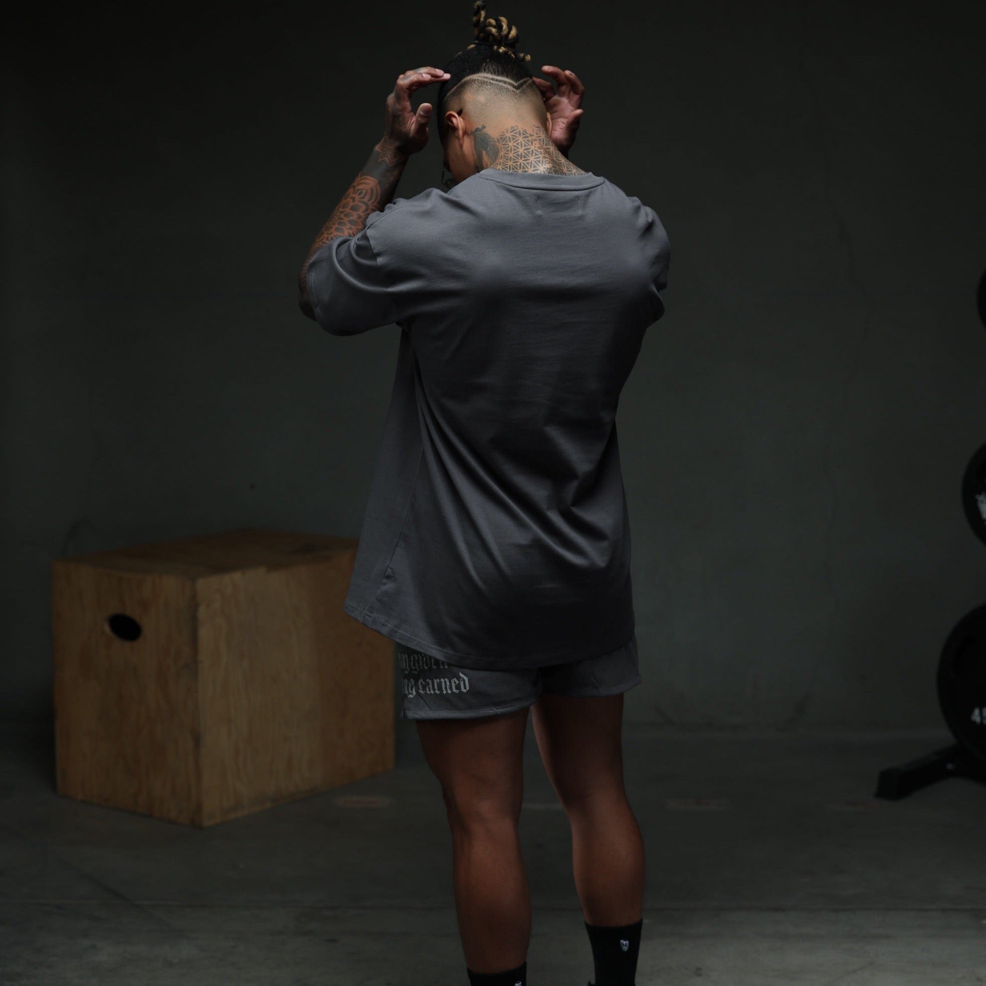 mantra shorts charcoal studio