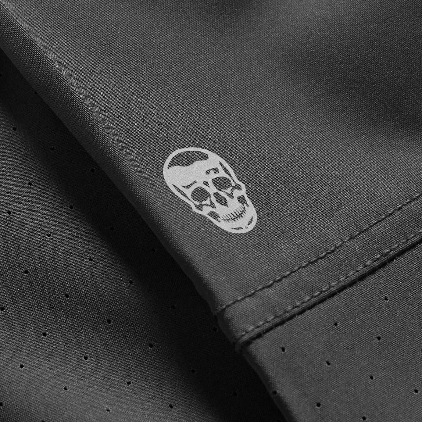 performance joggers obsidian skull close up