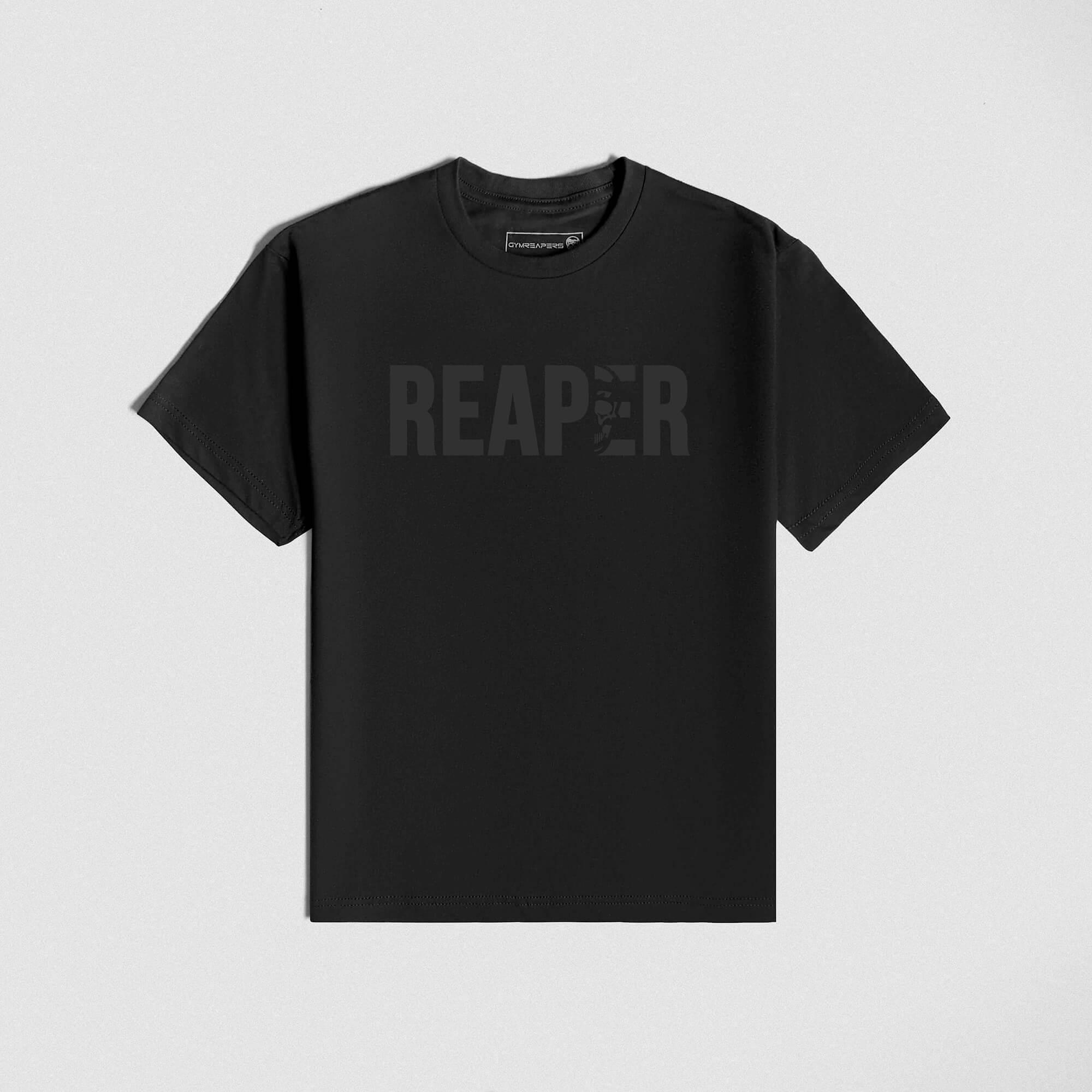 reaper tee black black front