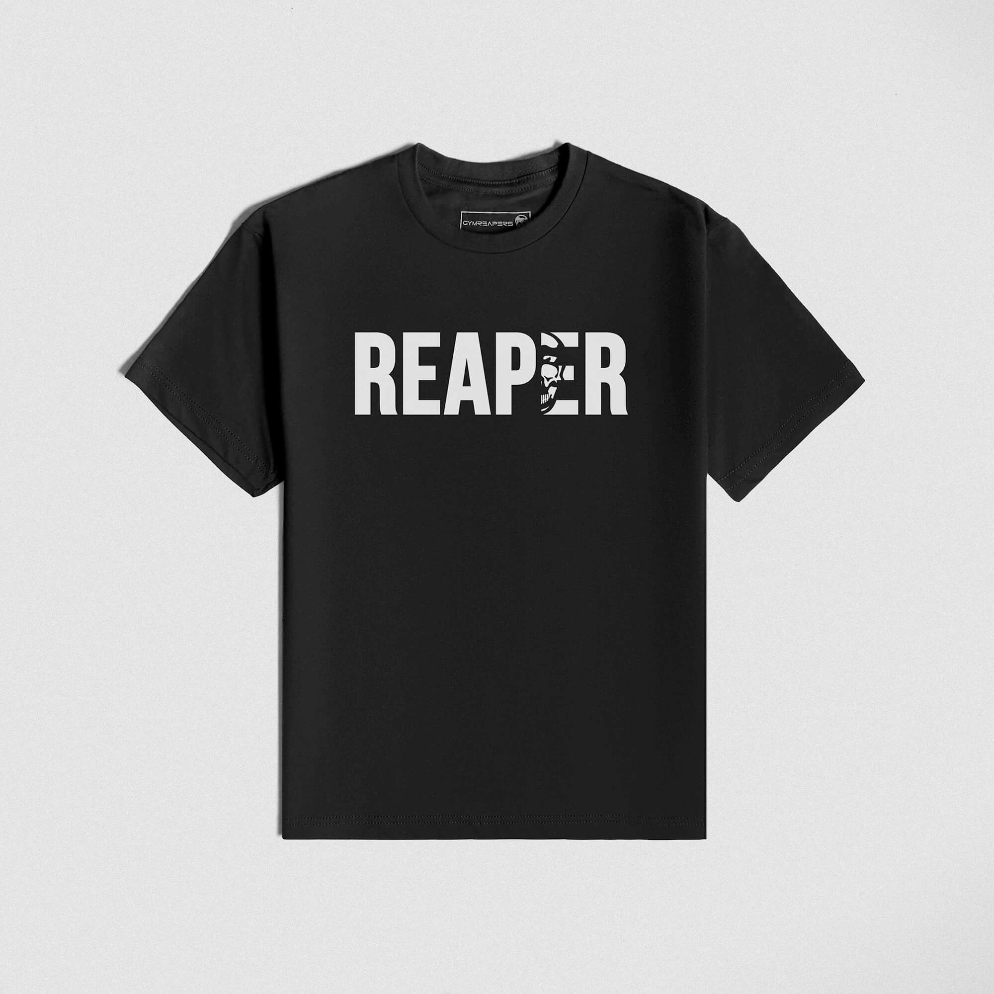 reaper tee black white front