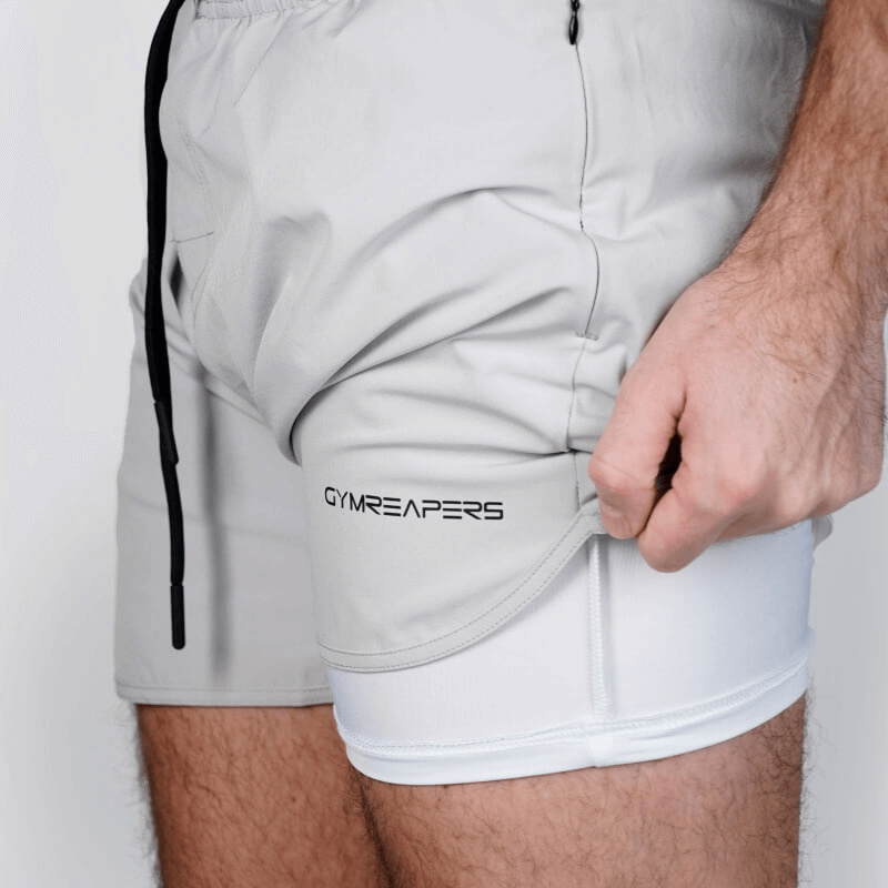 training shorts with liner slate